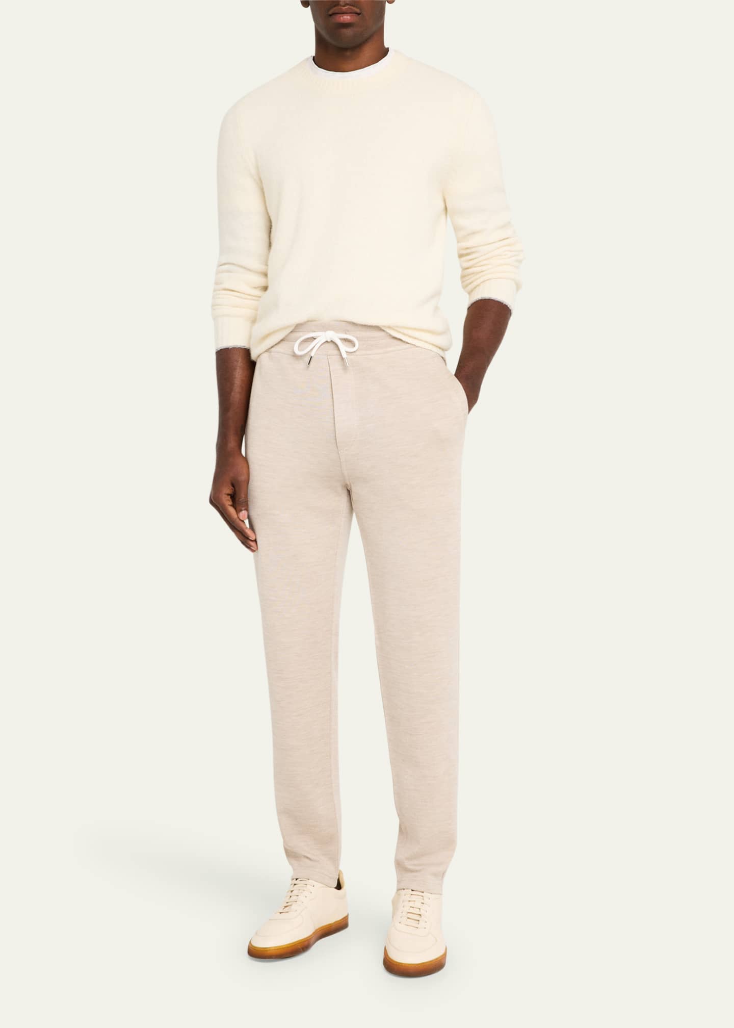 Brunello Cucinelli Men's Cashmere and Silk Travel Sweatpants Image 2 of 5