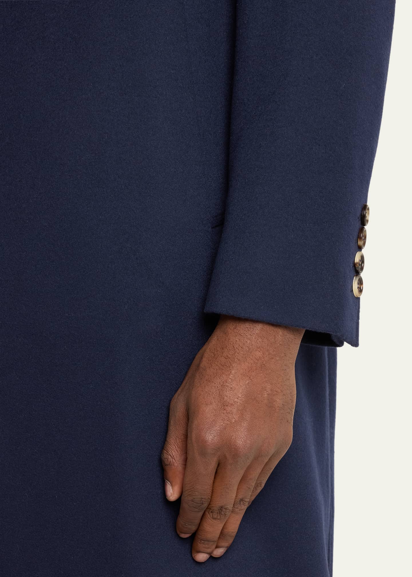 Brunello Cucinelli Men's Cashmere Vicuna Long Coat Image 5 of 5