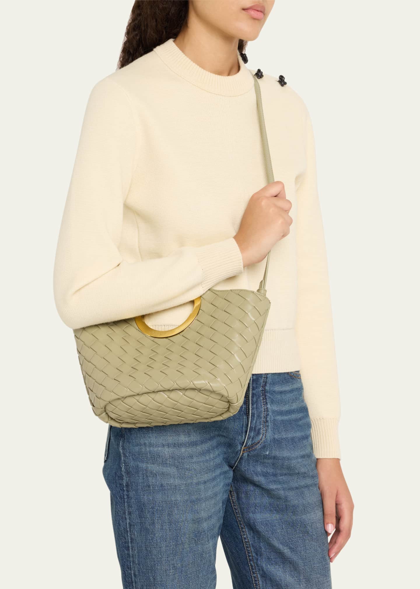 Bottega Veneta Picnic Small Leather Top-Handle Bag Image 2 of 6