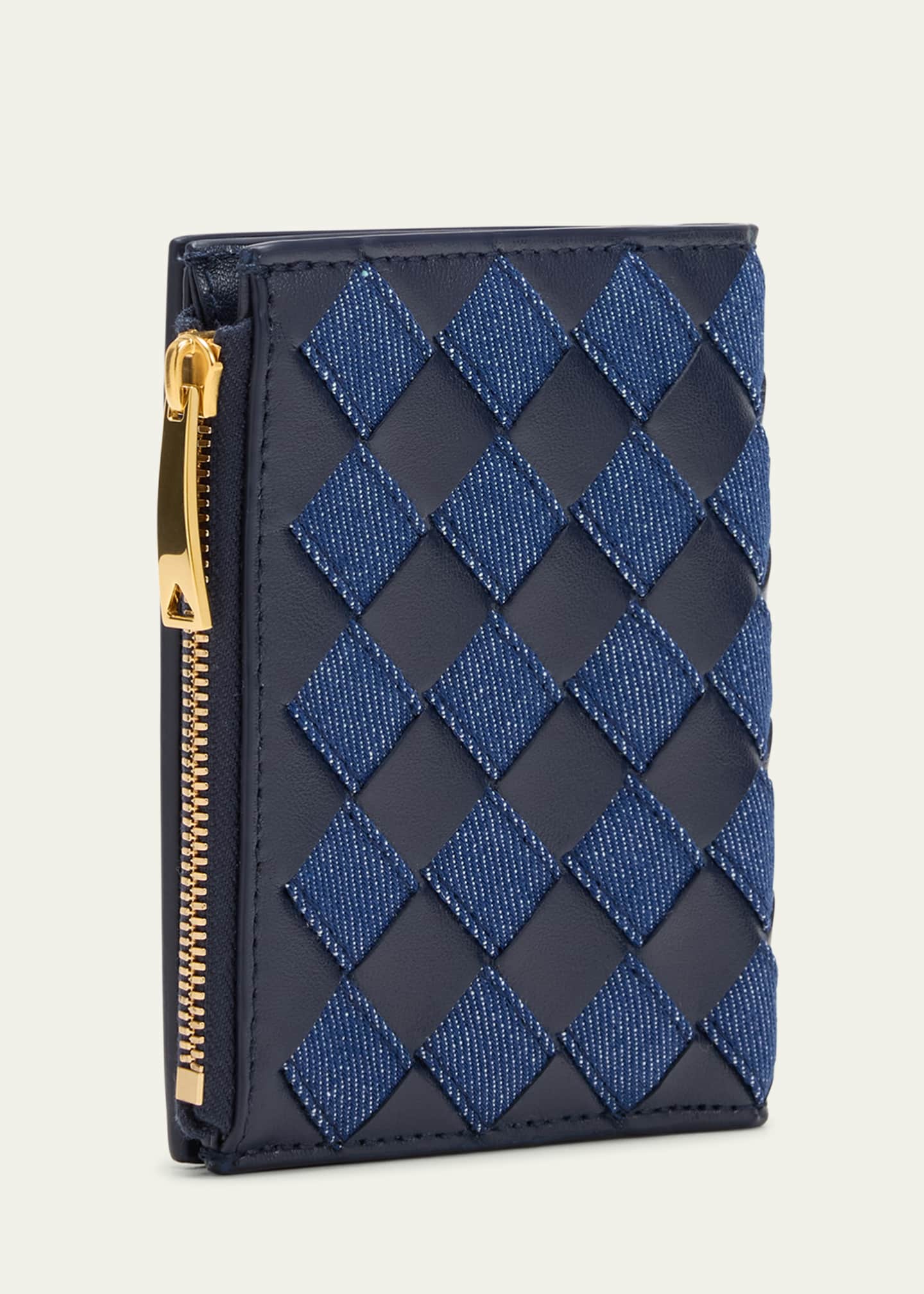 Bottega Veneta Small Bifold Denim Wallet Image 3 of 4