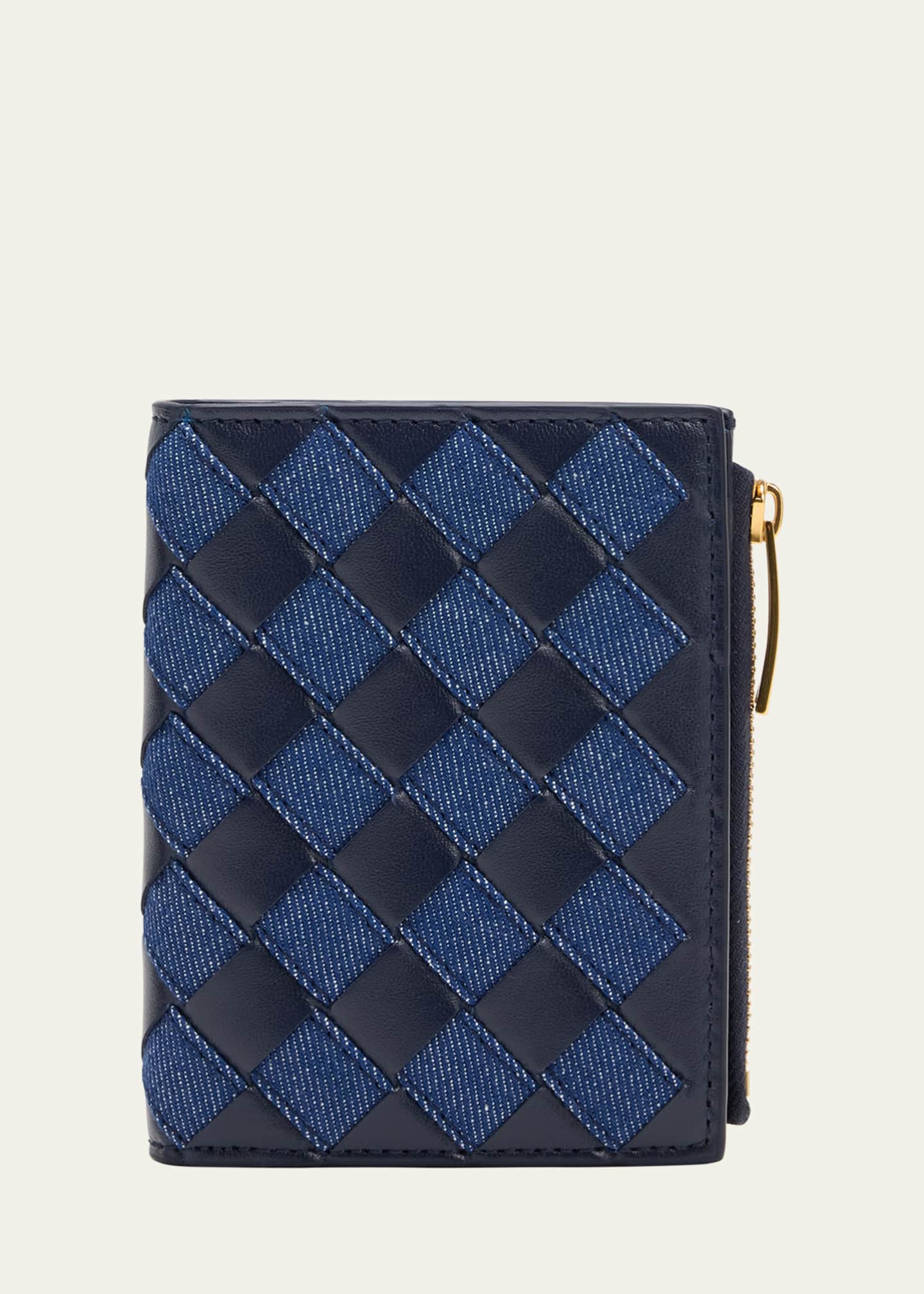Bottega Veneta Small Bifold Denim Wallet Image 1 of 4