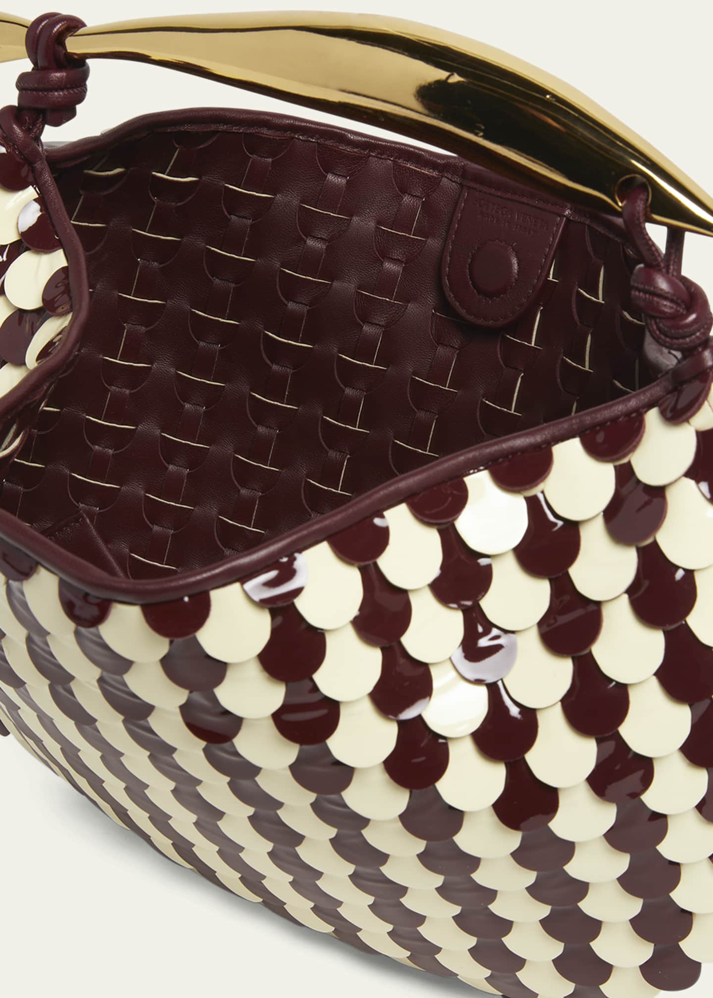 Bottega Veneta Small Sardine Patent Leather Shoulder Bag