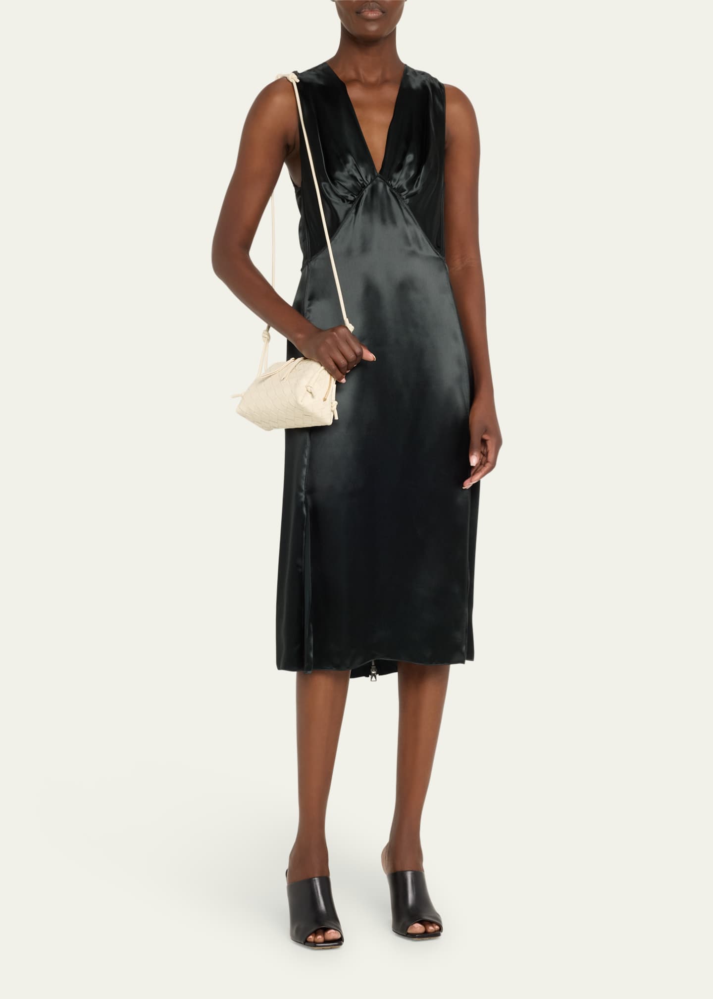 Bottega Veneta Zip Leather Pouch Shoulder Bag - Bergdorf Goodman