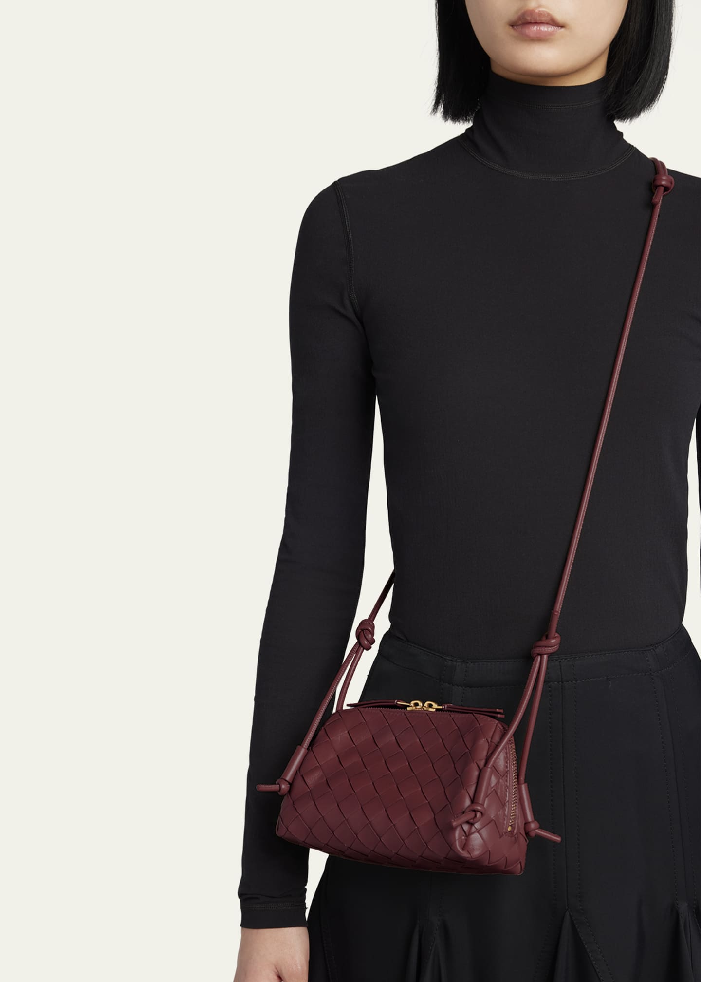 Zip Leather Pouch Shoulder Bag