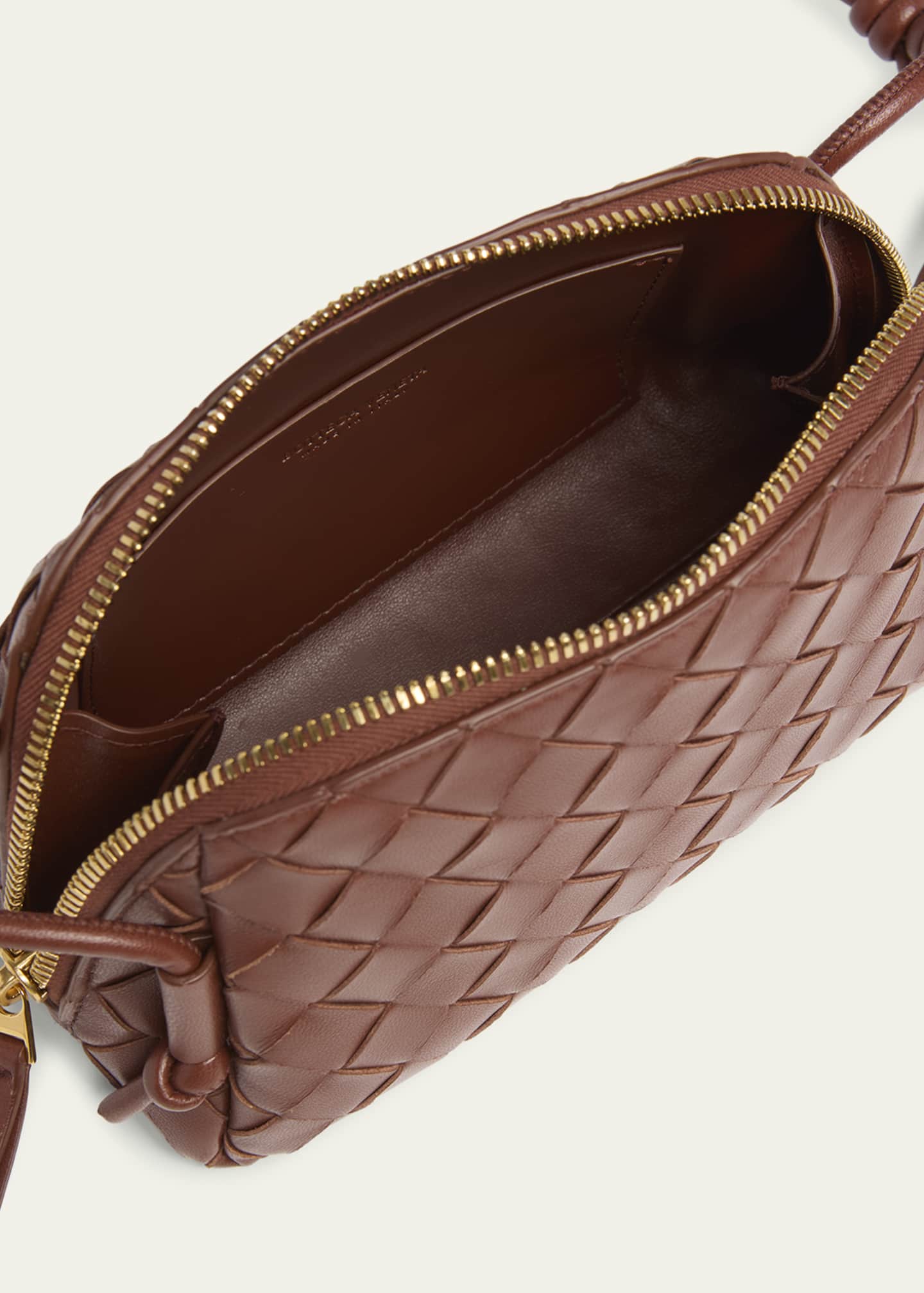 BOTTEGA VENETA One Shoulder Bag Handbag Intrecciato Leather Brown Vintage  Authentic - Etsy