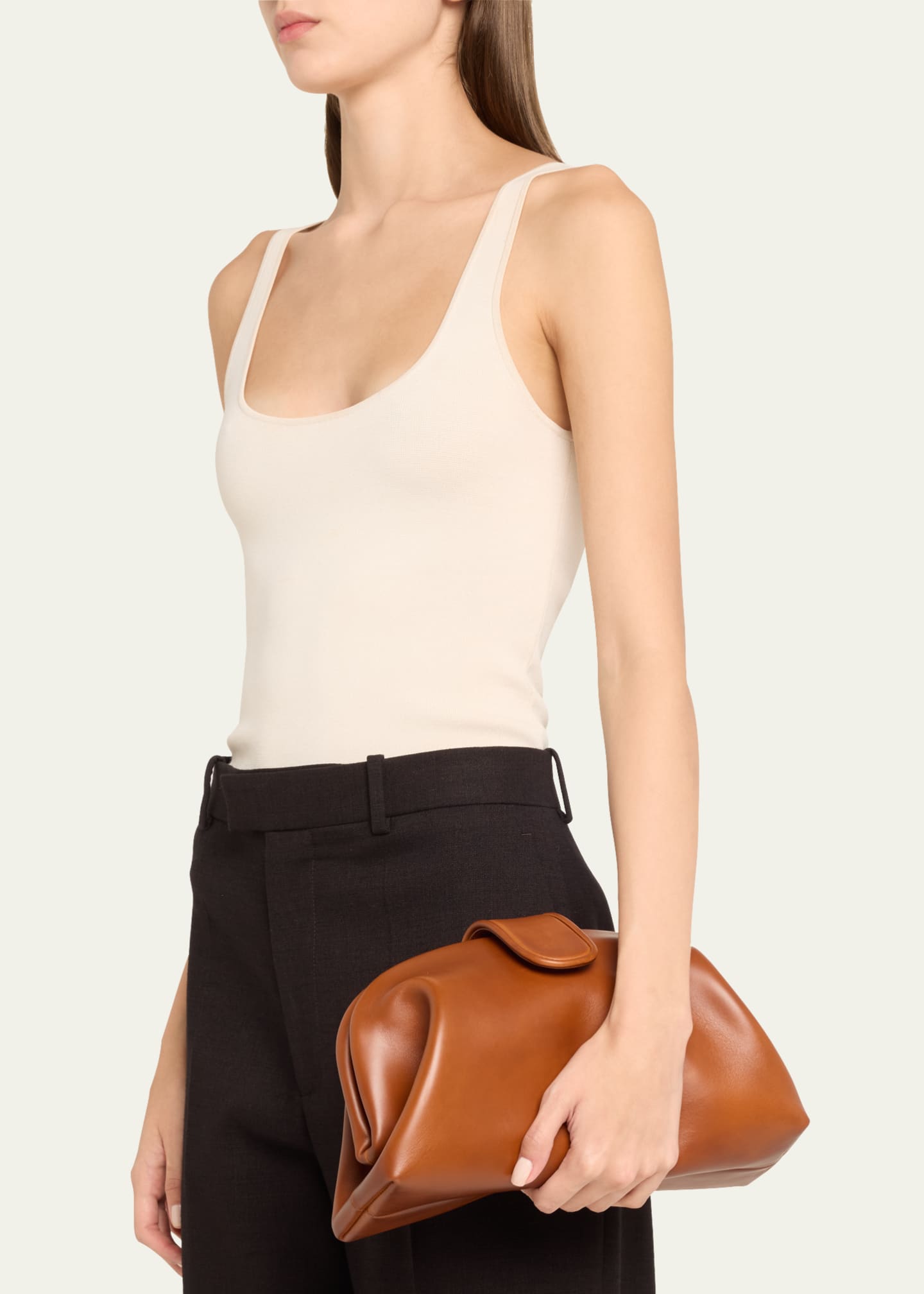 Bottega Veneta Lauren 1980 Teen Clutch Bag with Chain Strap Image 2 of 4