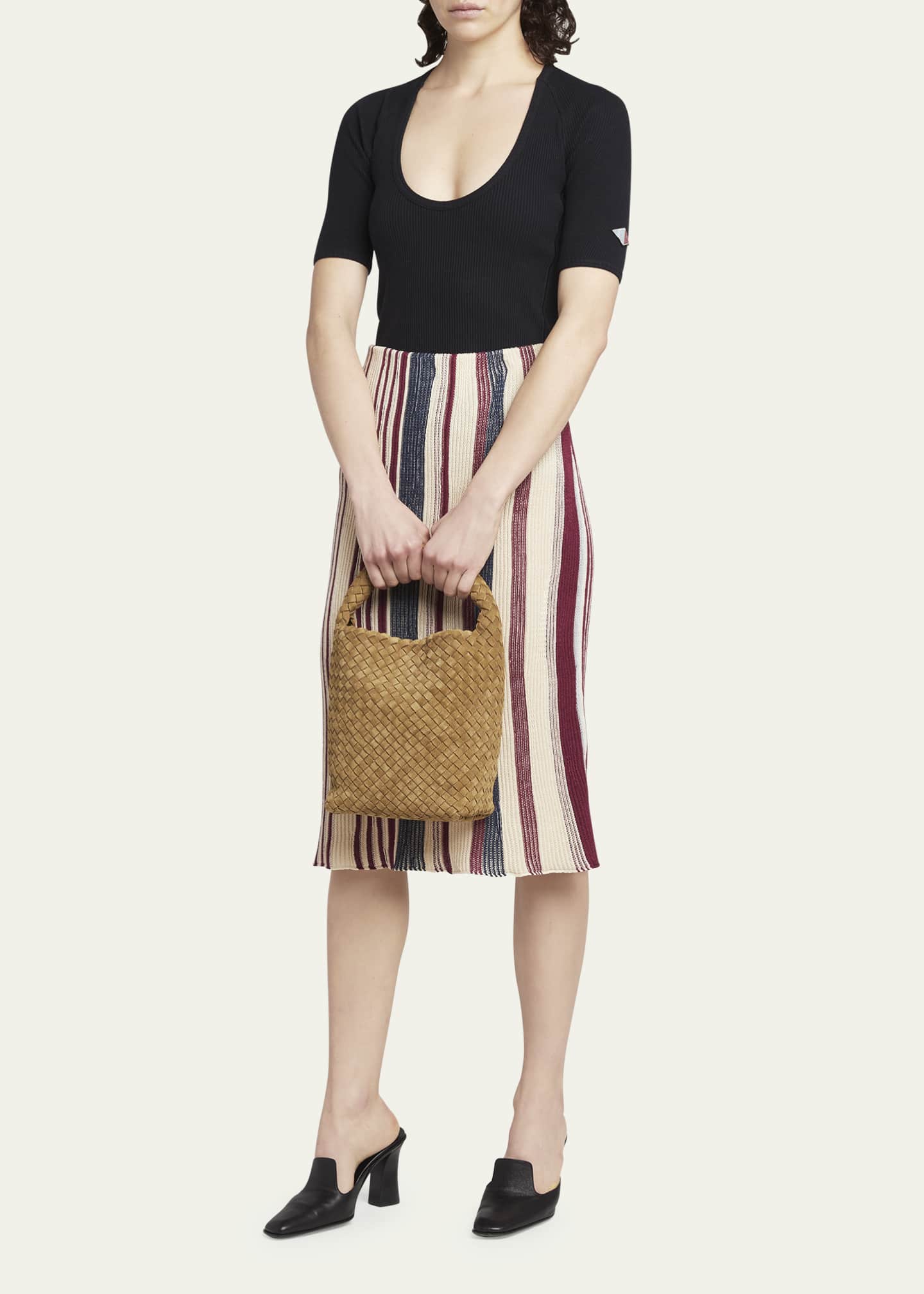Bottega Veneta Cabat Suede Cashmere Bucket Bag Image 2 of 5