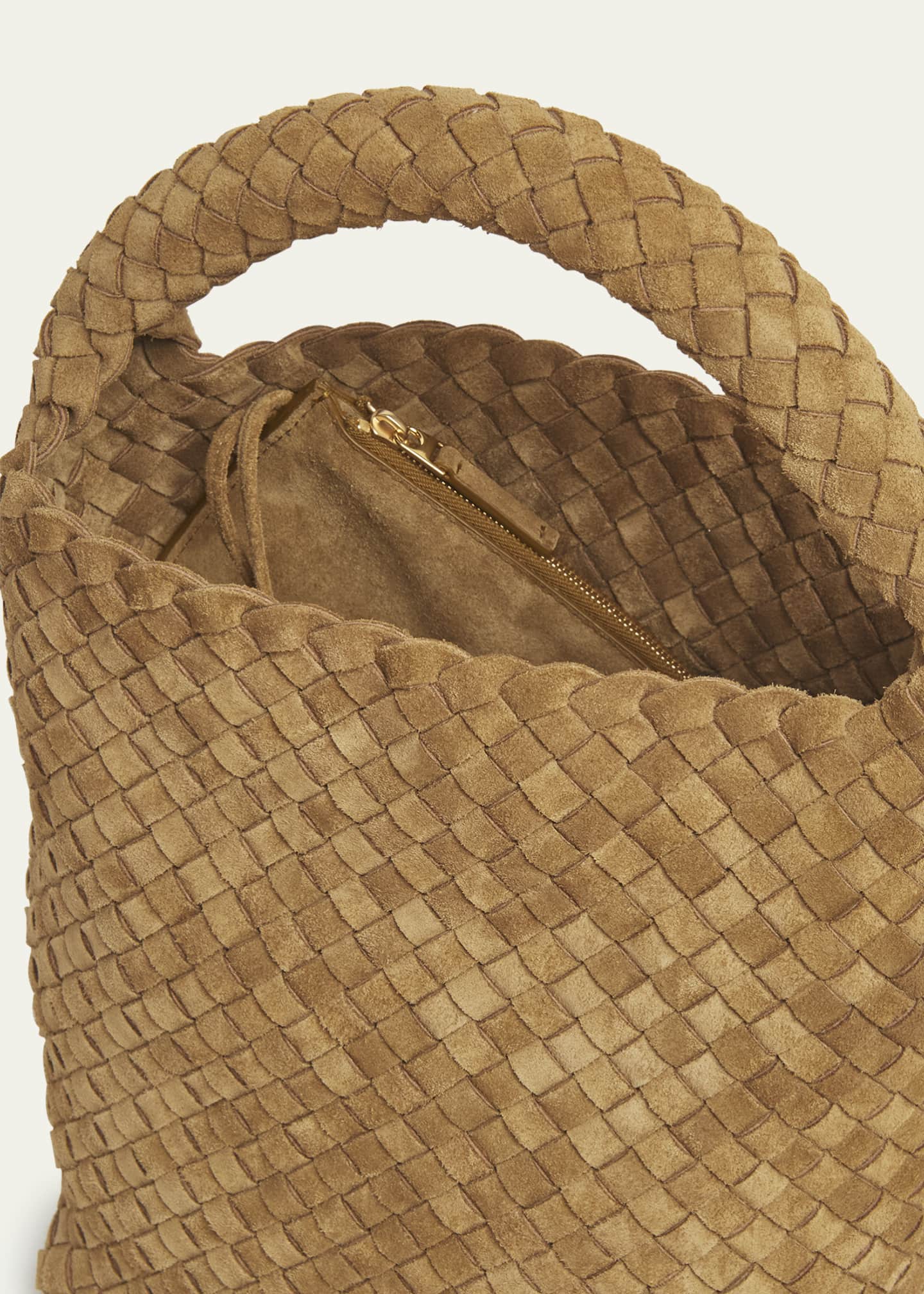 Bottega Veneta Cabat Suede Cashmere Bucket Bag Image 4 of 5