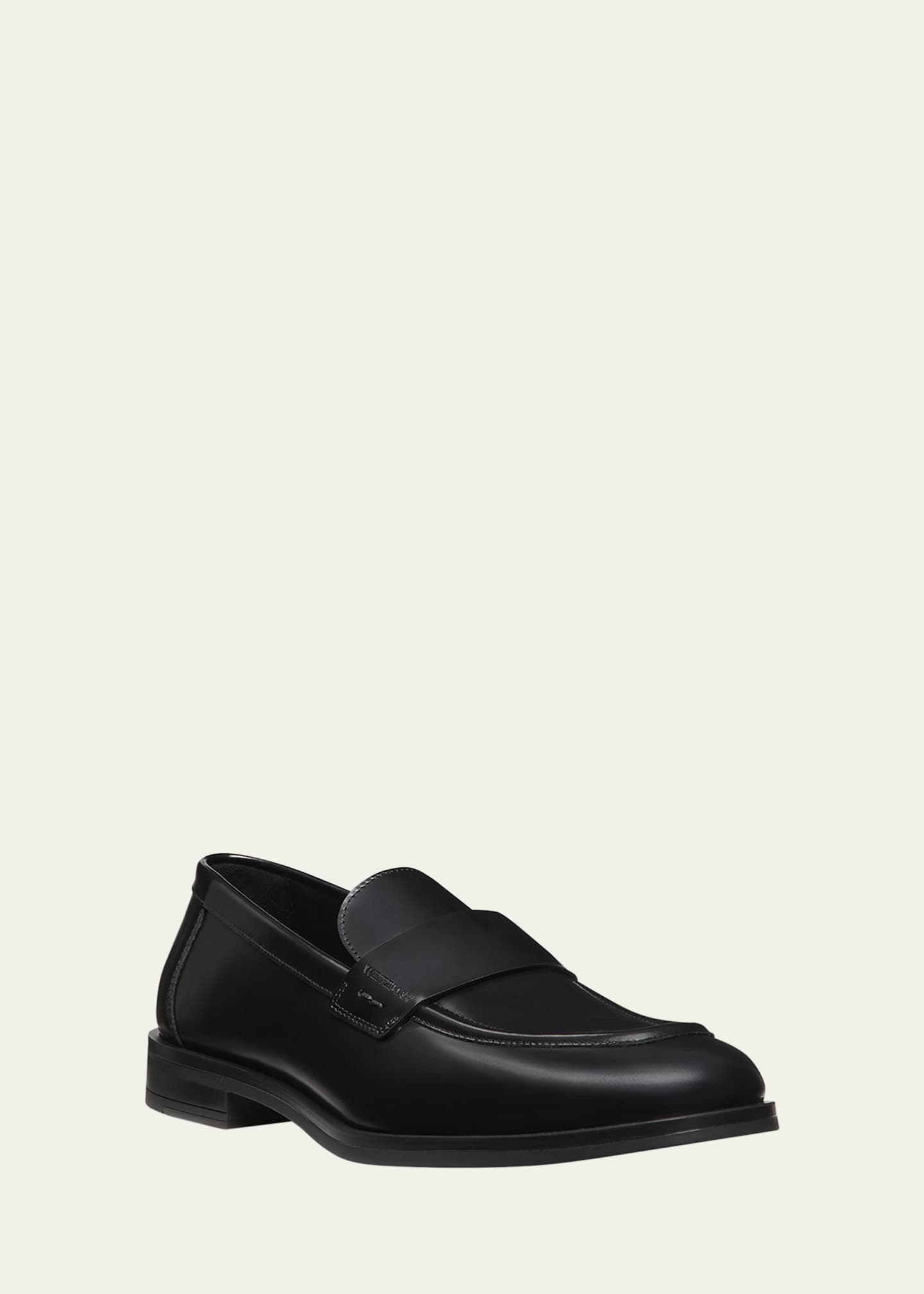 Stuart Weitzman Men's Club Brushed Leather Slip-On Loafers Image 2 of 3
