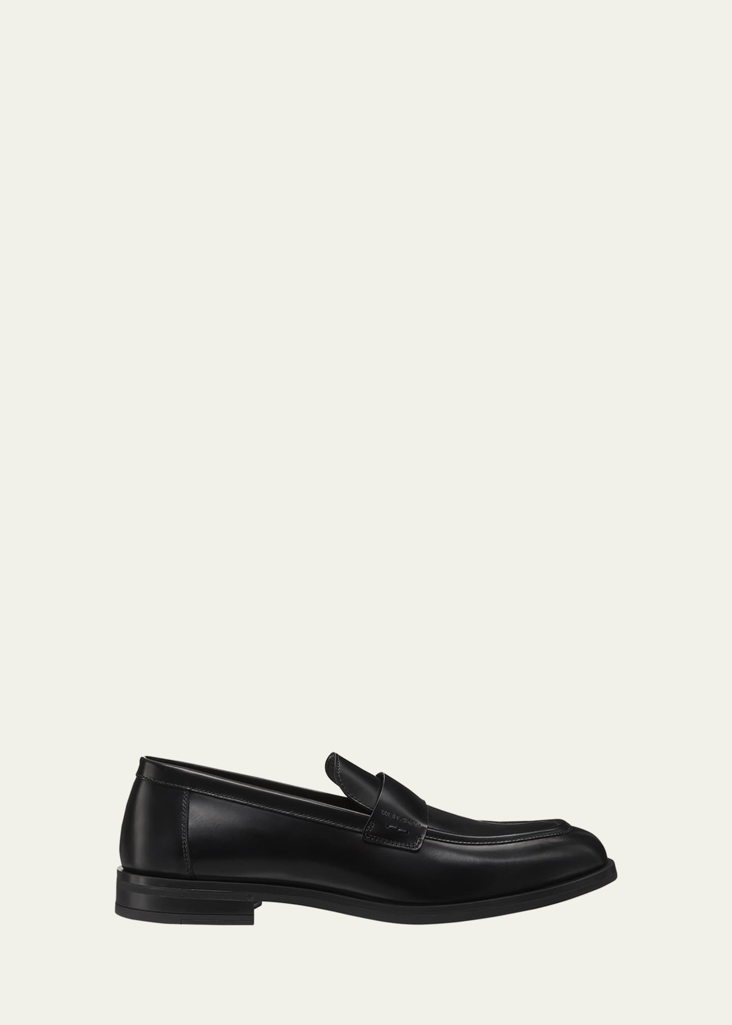 Stuart Weitzman Men's Club Brushed Leather Slip-On Loafers Image 1 of 3