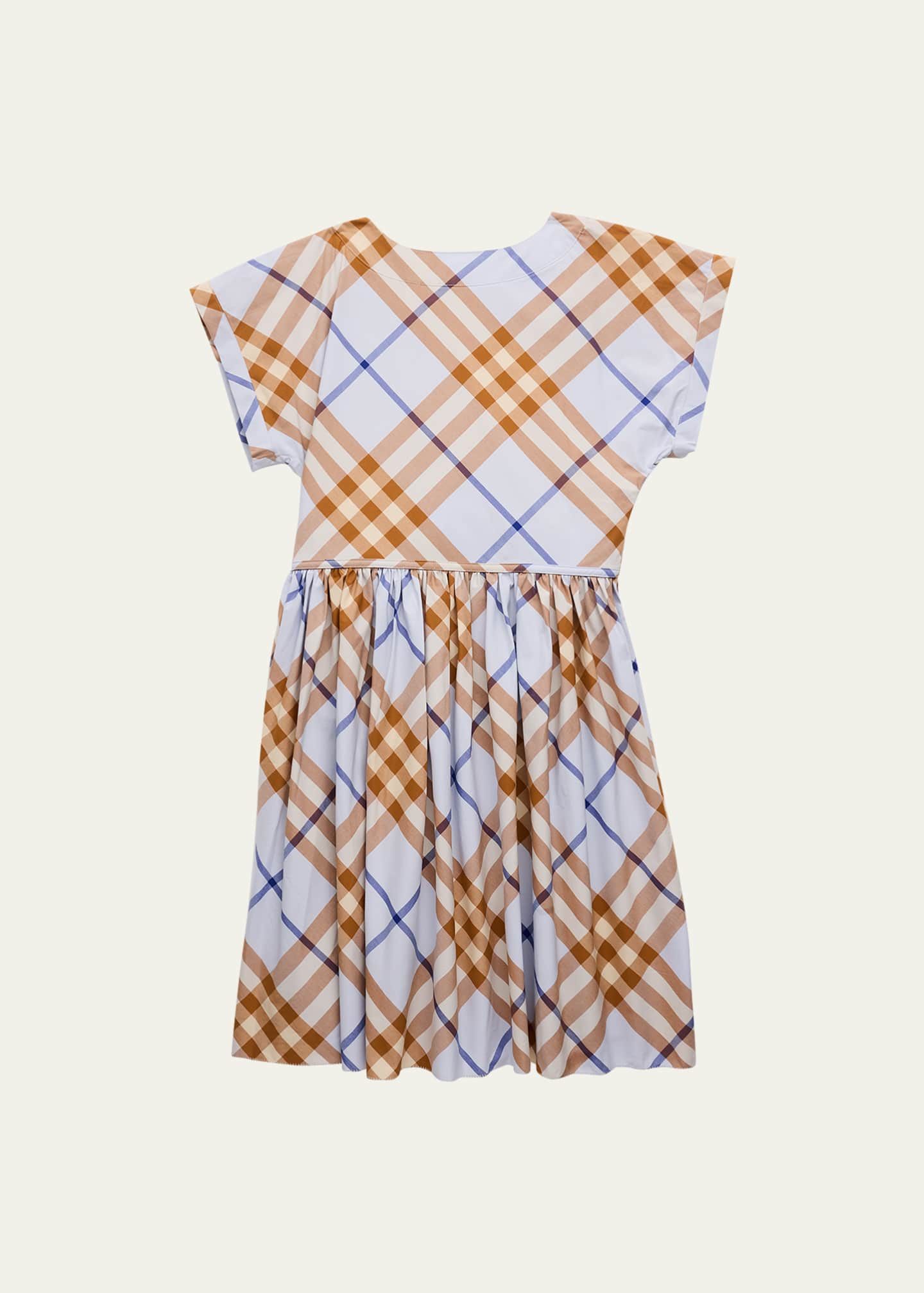 Burberry Girl s Anorra Check Print A Line Dress Size 3 14