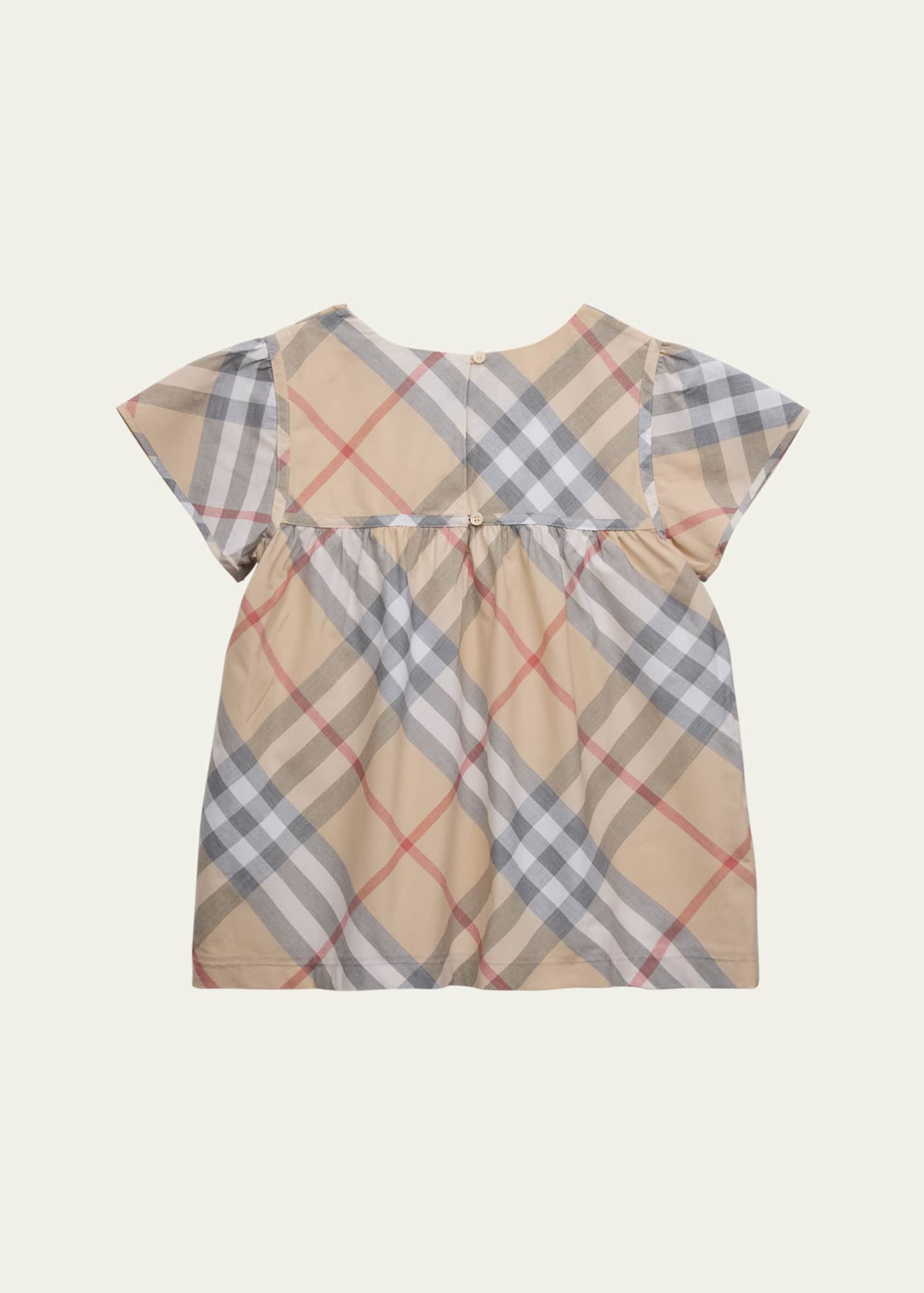 Burberry Girl's Zoey Check-Print Blouse, Size 3-14 Image 2 of 3