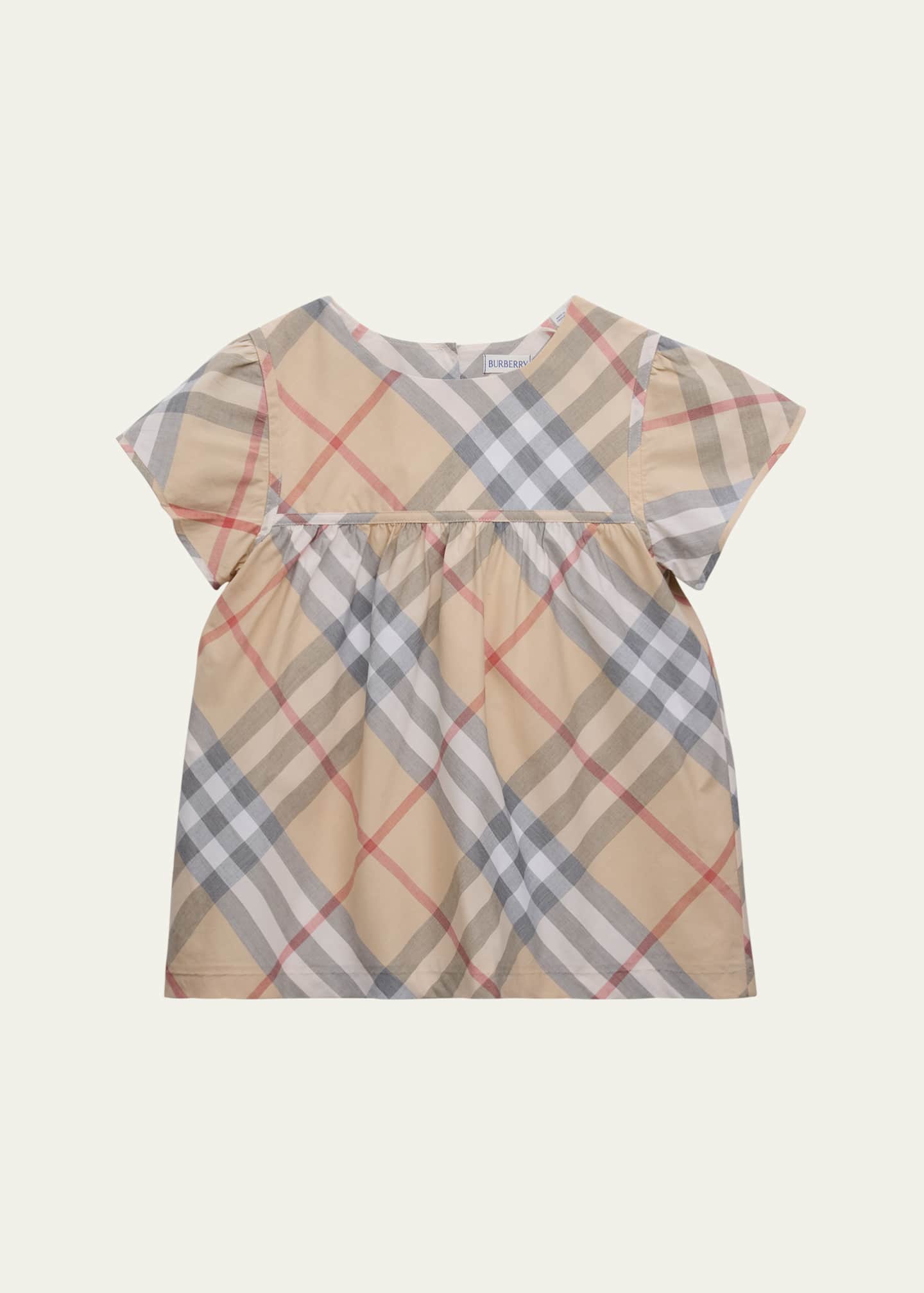 Burberry Girl's Zoey Check-Print Blouse, Size 3-14 Image 1 of 3