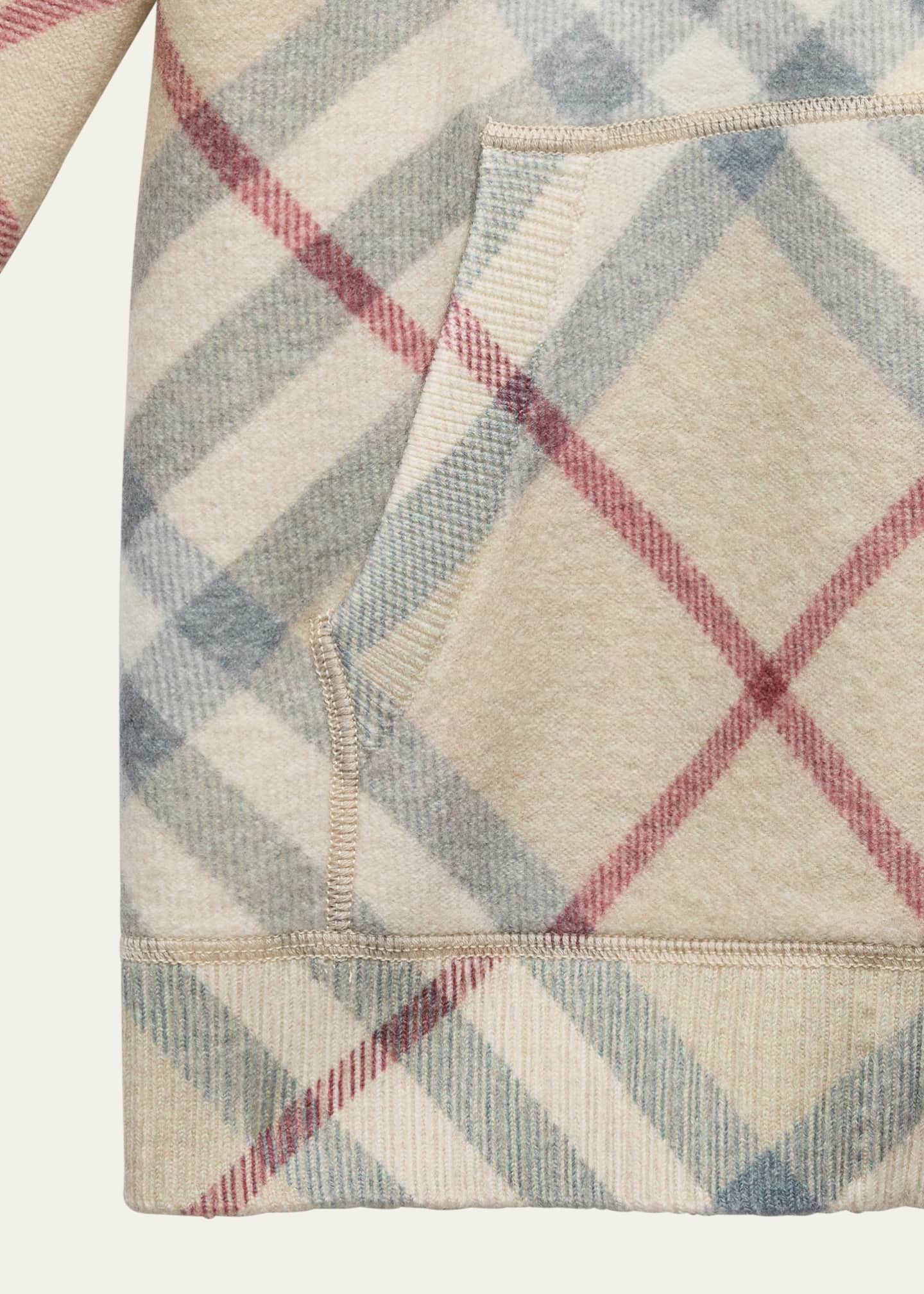 Burberry Boy's Ashmore Check-Print Knit Hoodie, Size 3-14 Image 3 of 3