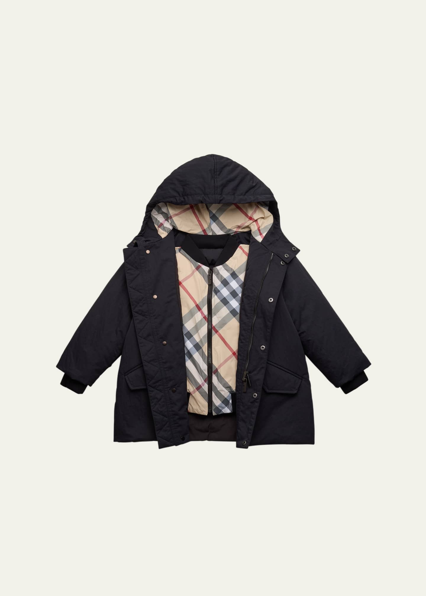 Burberry Boy's Rex 3-Piece Padded Parka, Size 2-14 Image 3 of 4