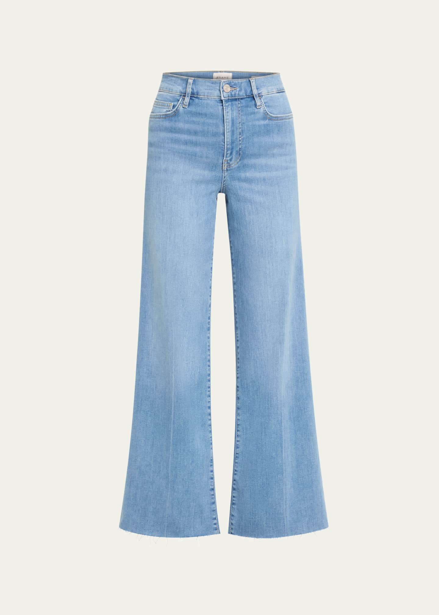 FRAME Le Slim Palazzo Raw Fray Jeans Image 1 of 5