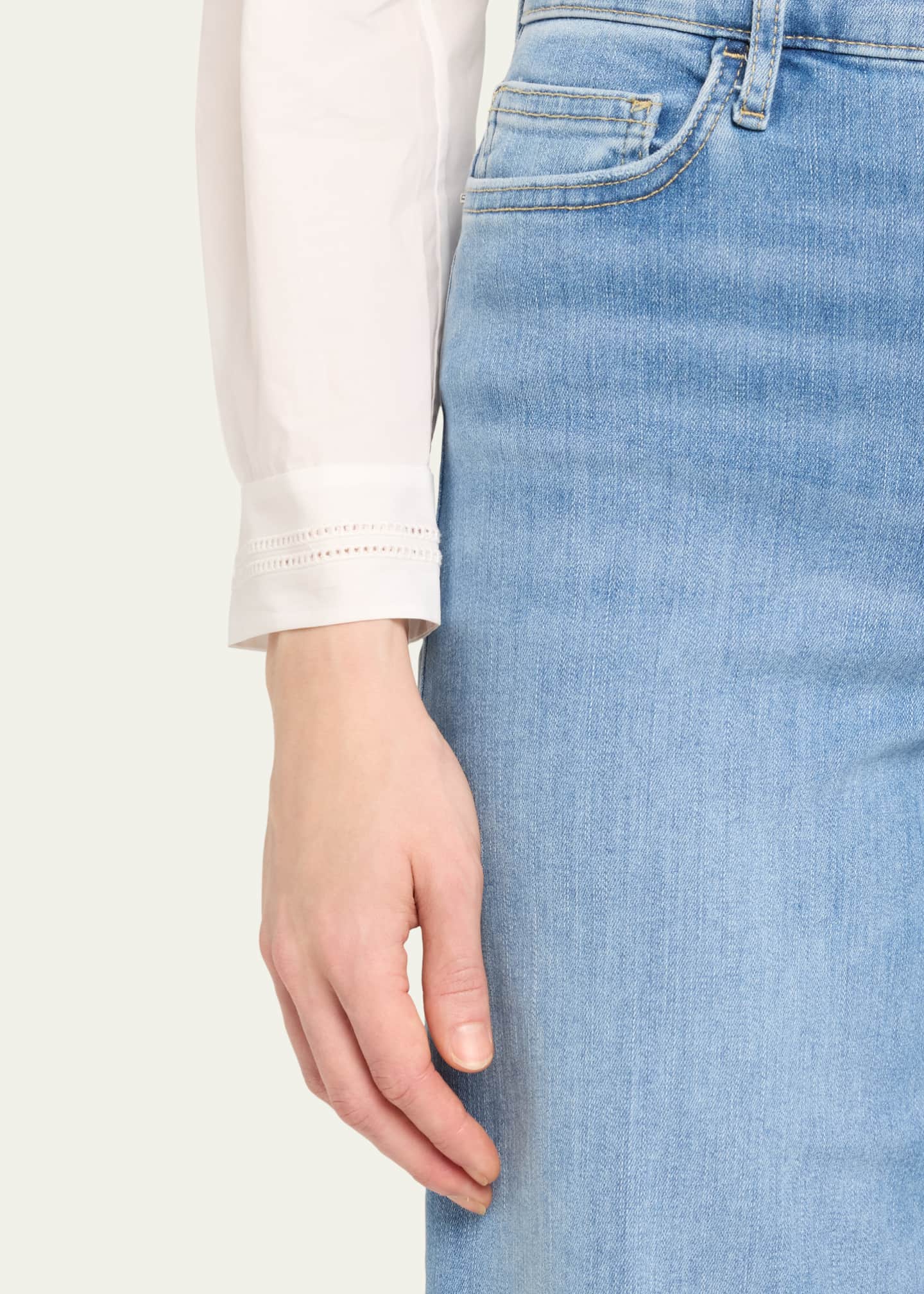 FRAME Le Slim Palazzo Raw Fray Jeans Image 5 of 5