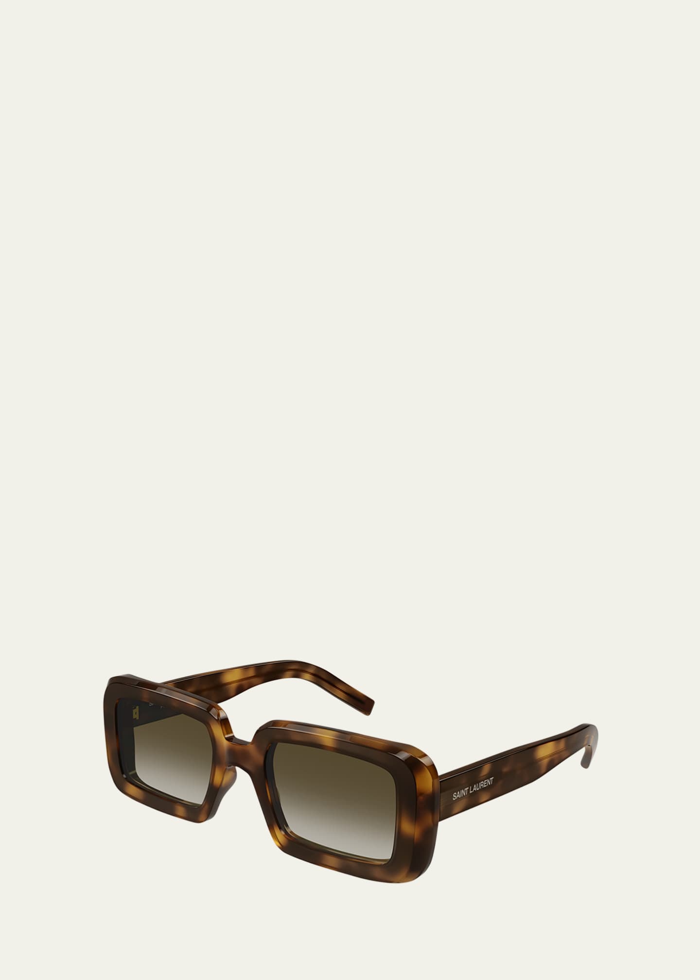 Saint Laurent Acetate Rectangle Sunglasses Image 2 of 2