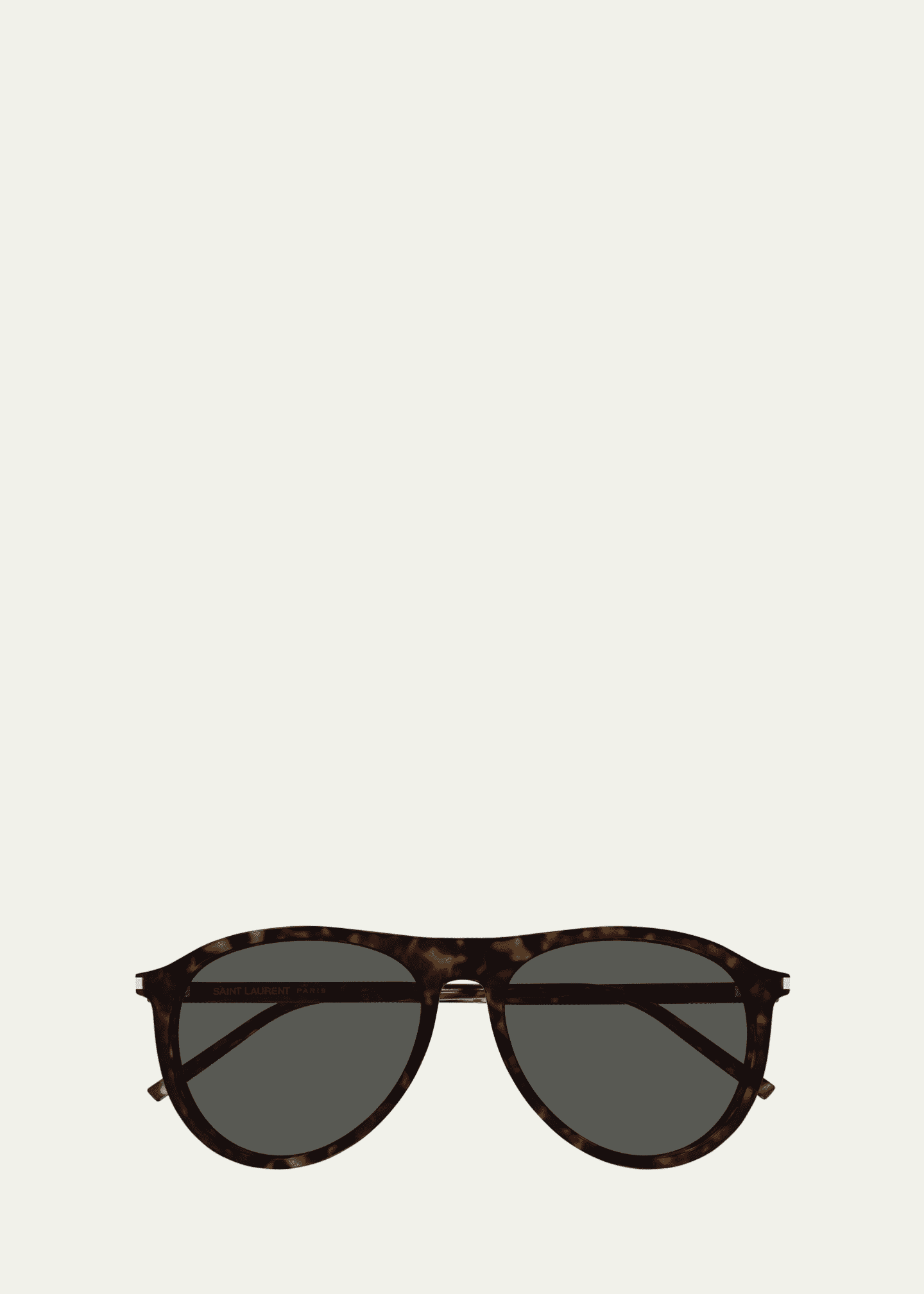 Saint Laurent Thin Acetate Aviator Sunglasses Image 1 of 2