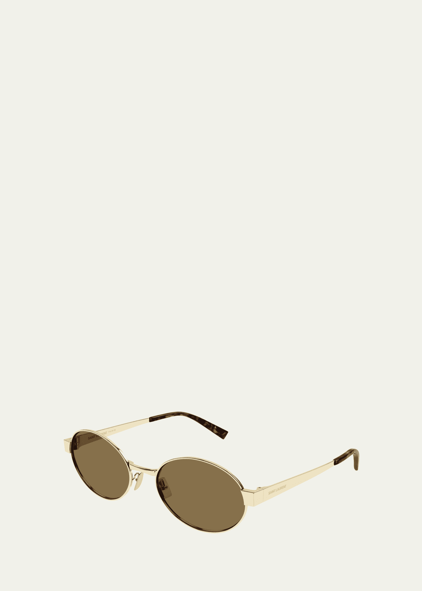 Saint Laurent Feminine Fashion Icons Metal Oval Sunglasses Image 2 of 2