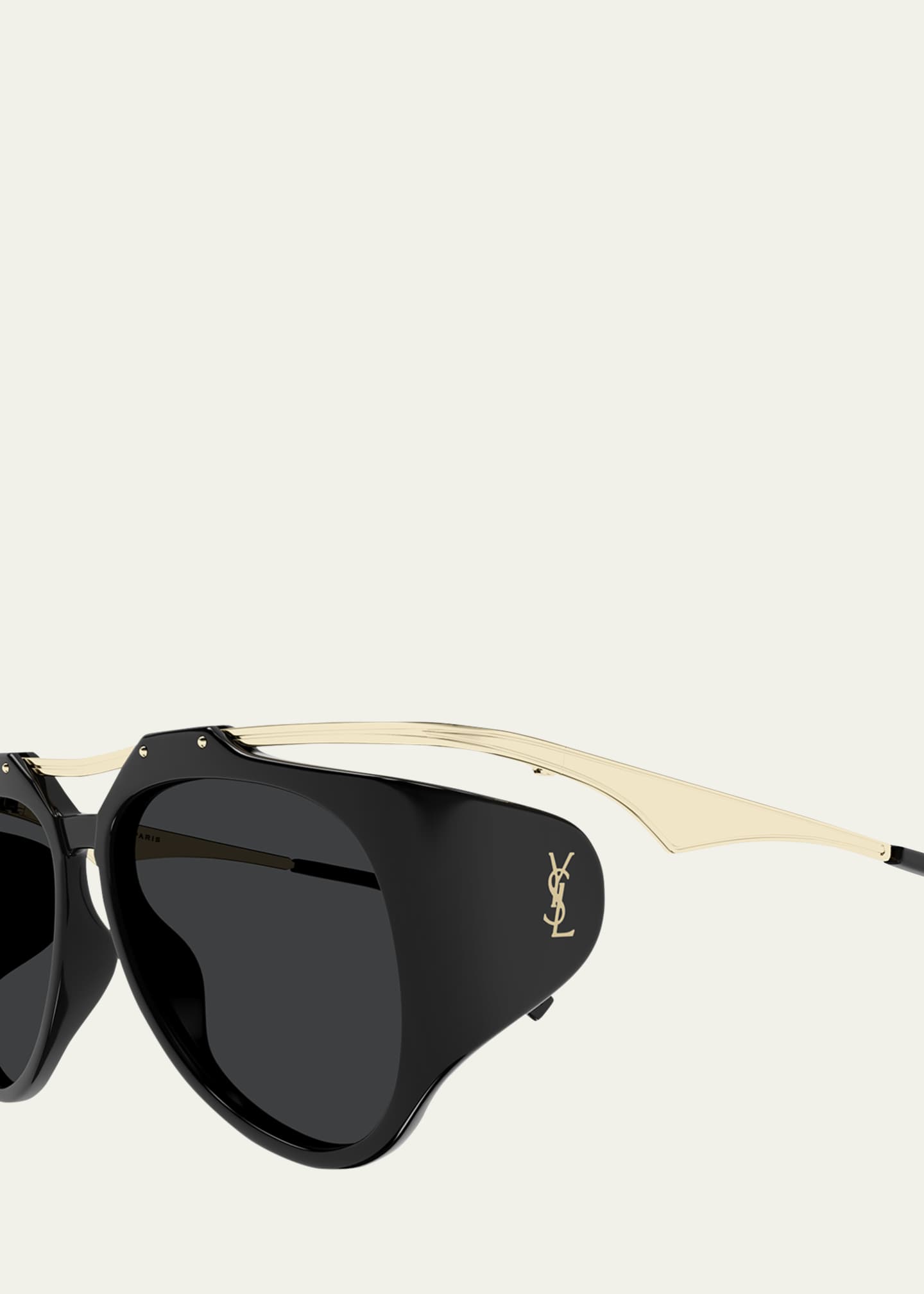 Saint Laurent Amelia Plastic & Metal Aviator Sunglasses Image 3 of 3