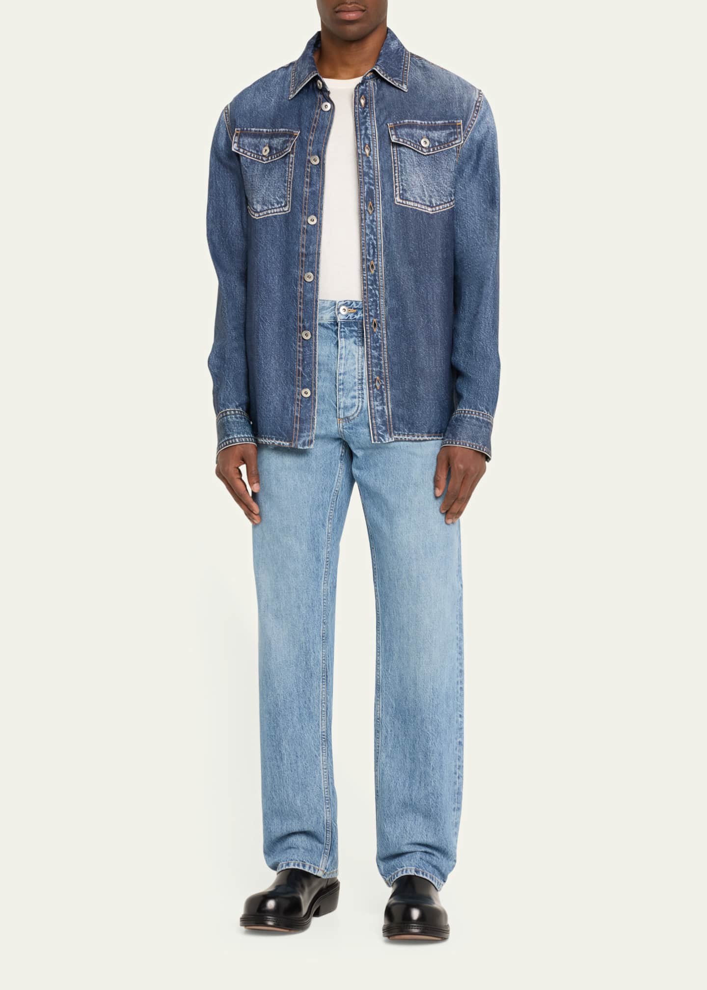Bottega Veneta Men's Straight-Leg Jeans Image 2 of 5