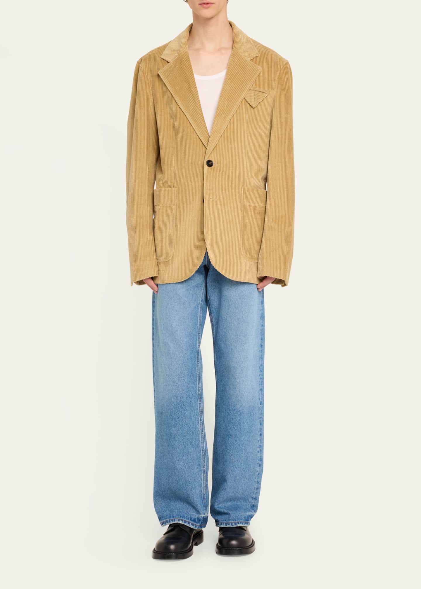 Bottega Veneta Men's Wide-Wale Corduroy Sport Coat Image 2 of 5