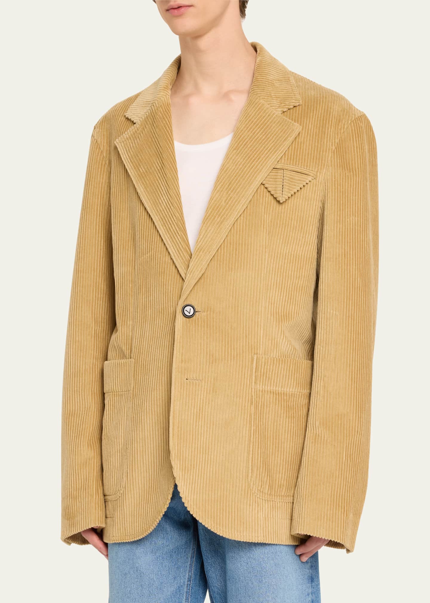 Bottega Veneta Men's Wide-Wale Corduroy Sport Coat Image 4 of 5