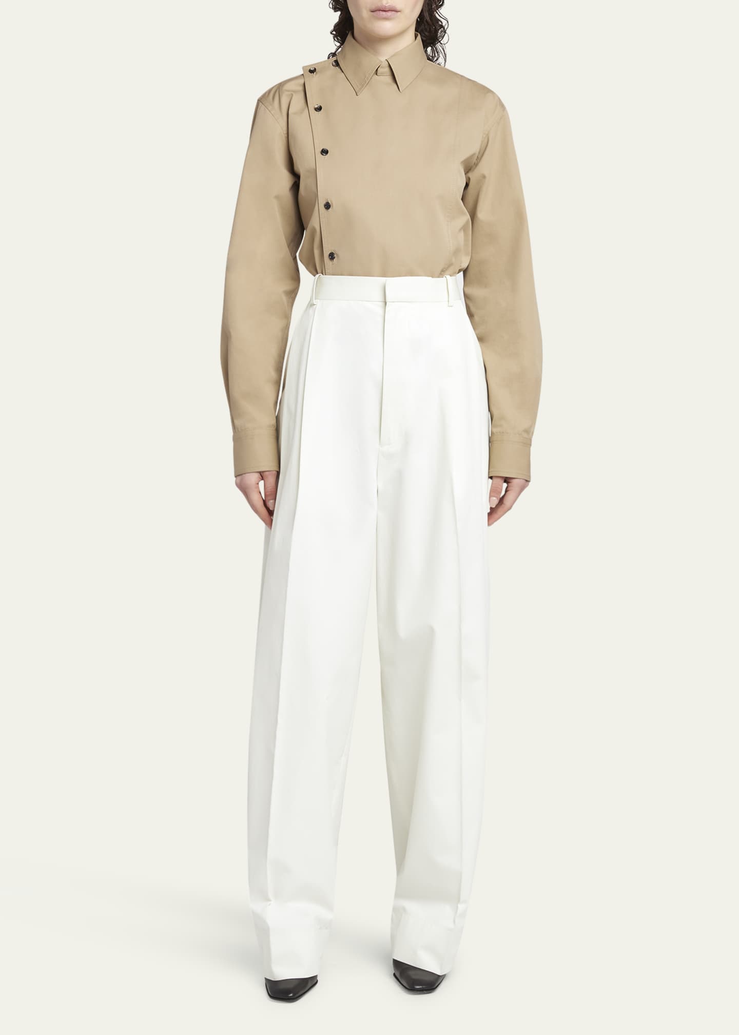 Bottega Veneta Light Cotton Twill Trousers Image 2 of 5