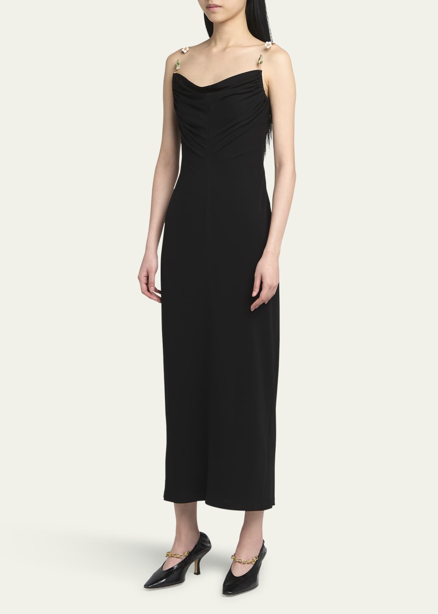 Bottega Veneta Matte Crepe Jersey Midi Dress with Bottega Veneta Matte Crepe Jersey Midi Dress with