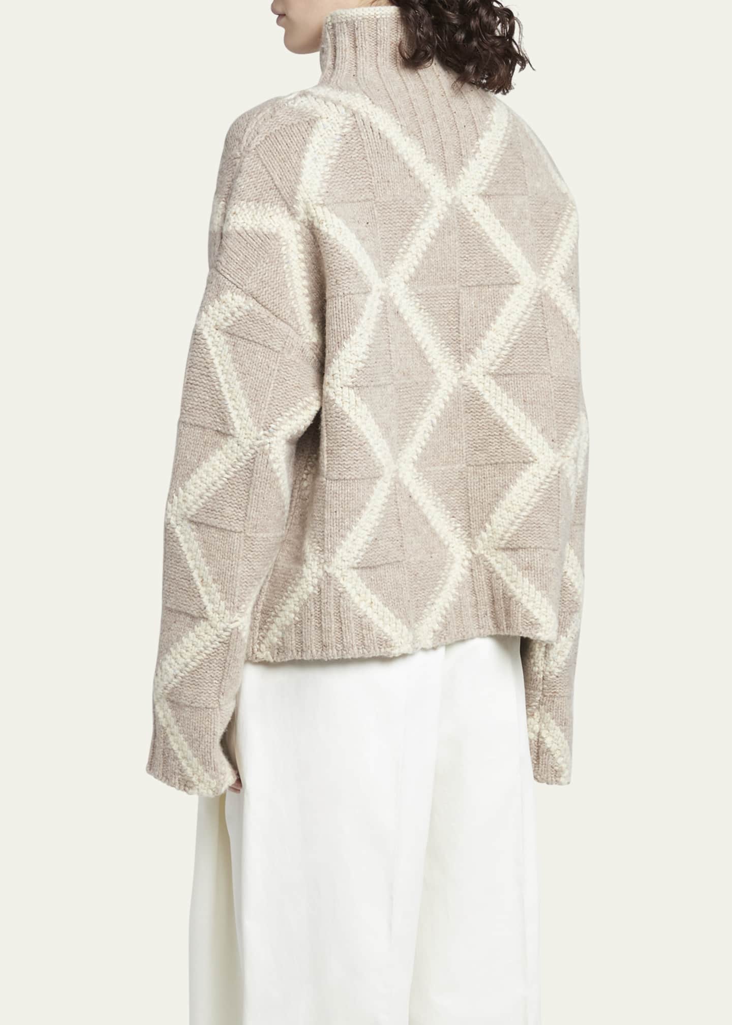 Bottega Veneta Argyle Intarsia Wool Sweater Image 3 of 5