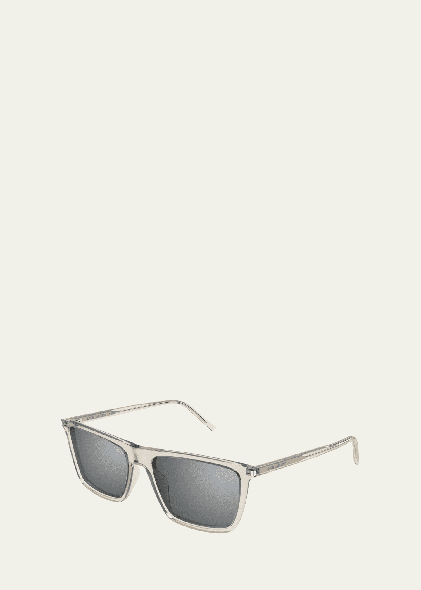 Saint Laurent Men's Rectangle Acetate Sunglasses Image 2 of 2