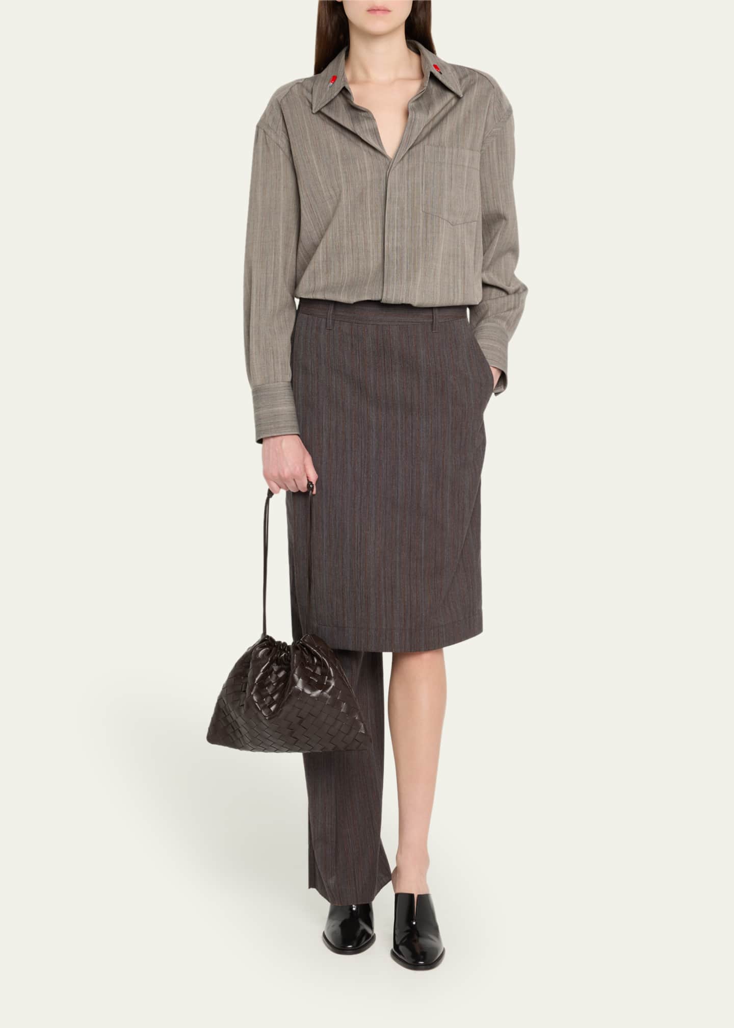 Bottega Veneta Medium Leather Pouch Bag - Bergdorf Goodman