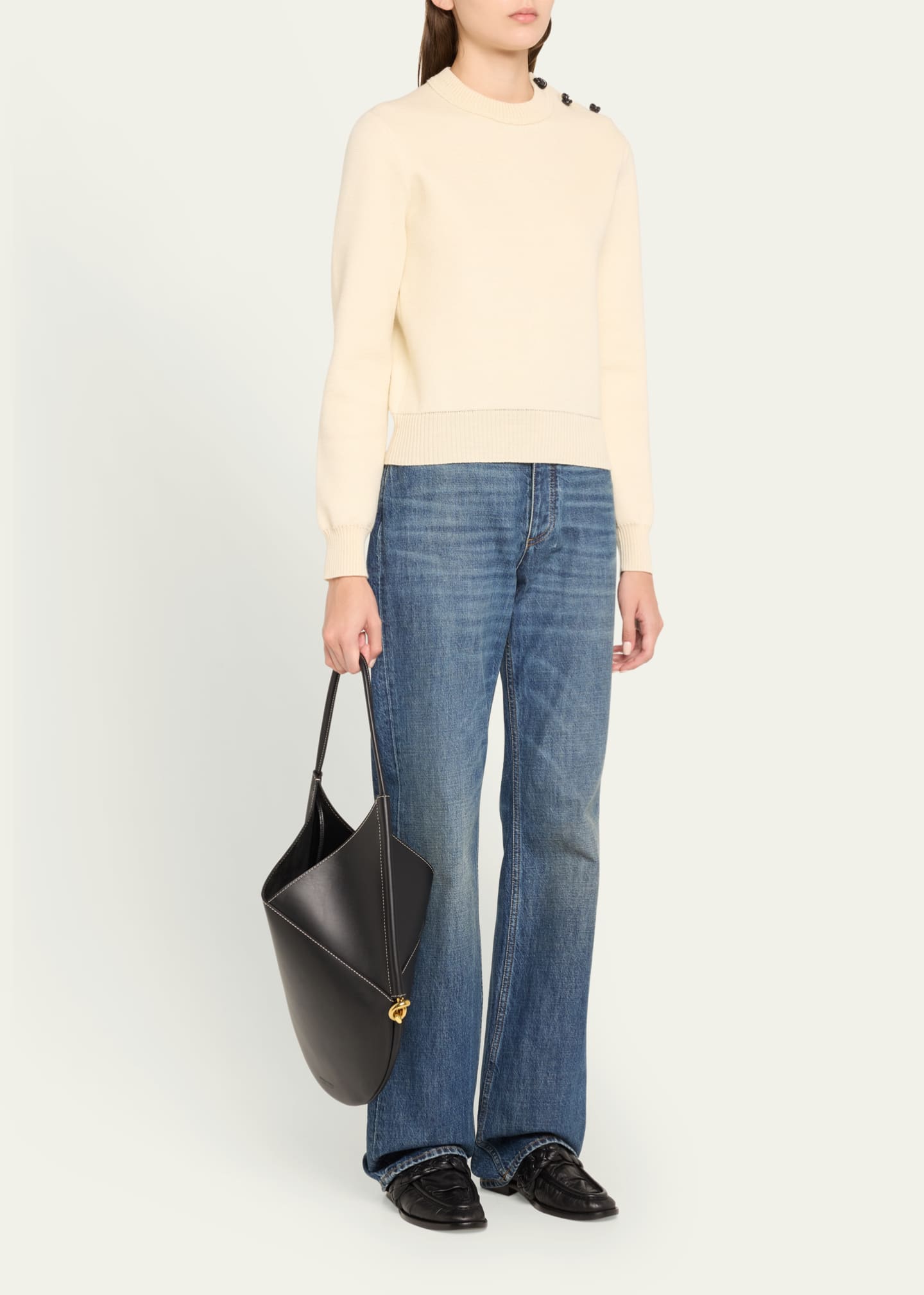 Bottega Veneta Medium Solstice Leather Shoulder Bag Image 5 of 5
