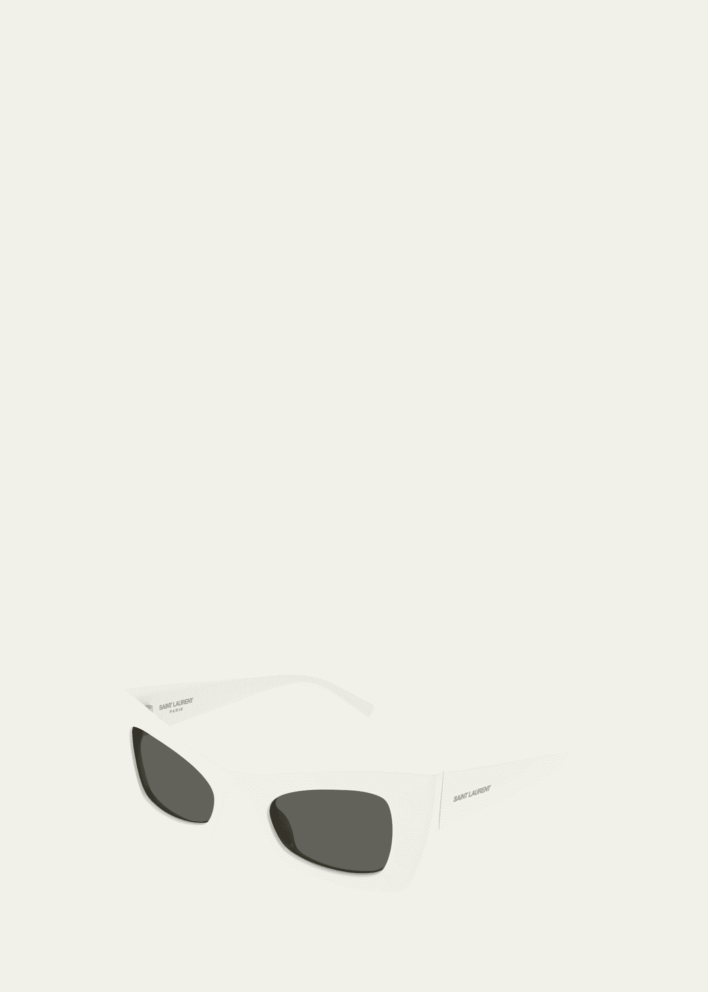 Saint Laurent SL 702 Fashion Show White Plastic Cat-Eye Sunglasses Image 2 of 2