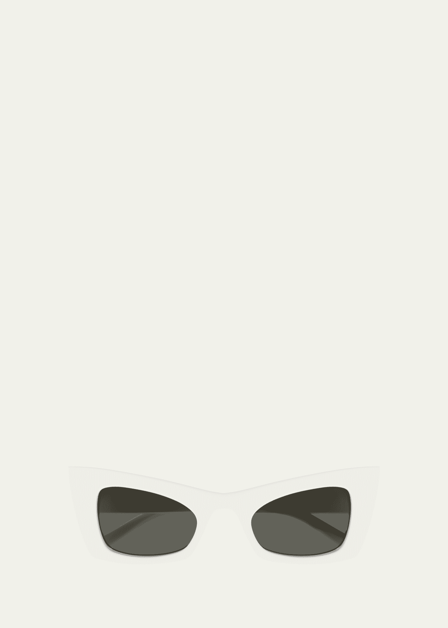 Saint Laurent SL 702 Fashion Show White Plastic Cat-Eye Sunglasses Image 1 of 2