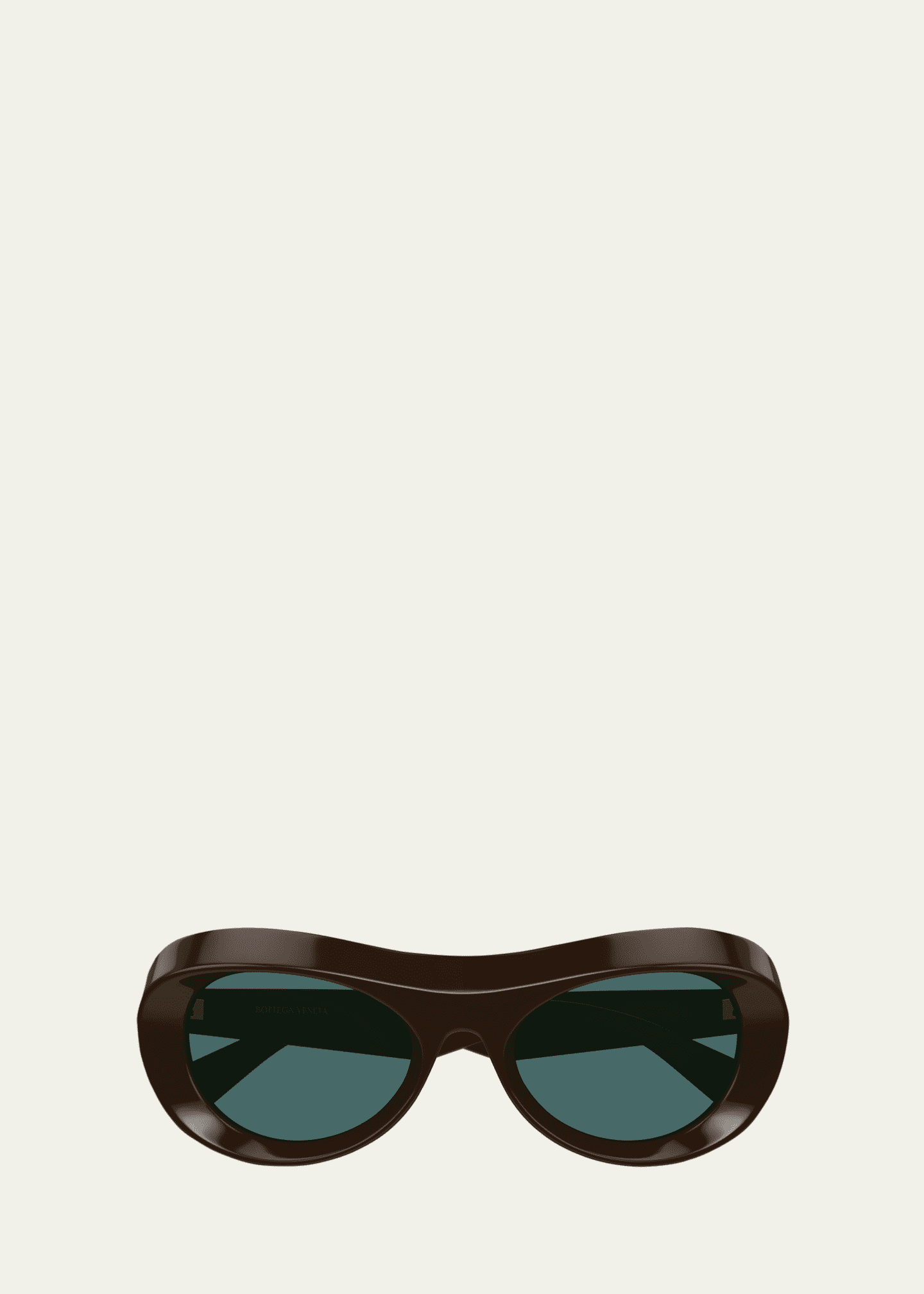 Bottega Veneta Beveled Acetate Oval Sunglasses Image 1 of 2