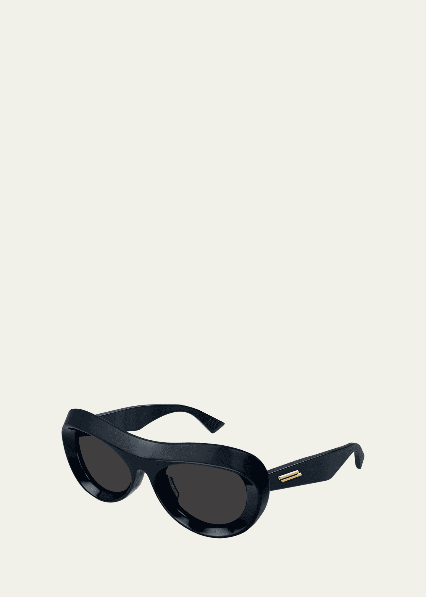 Bottega Veneta Beveled Acetate Oval Sunglasses Image 2 of 2
