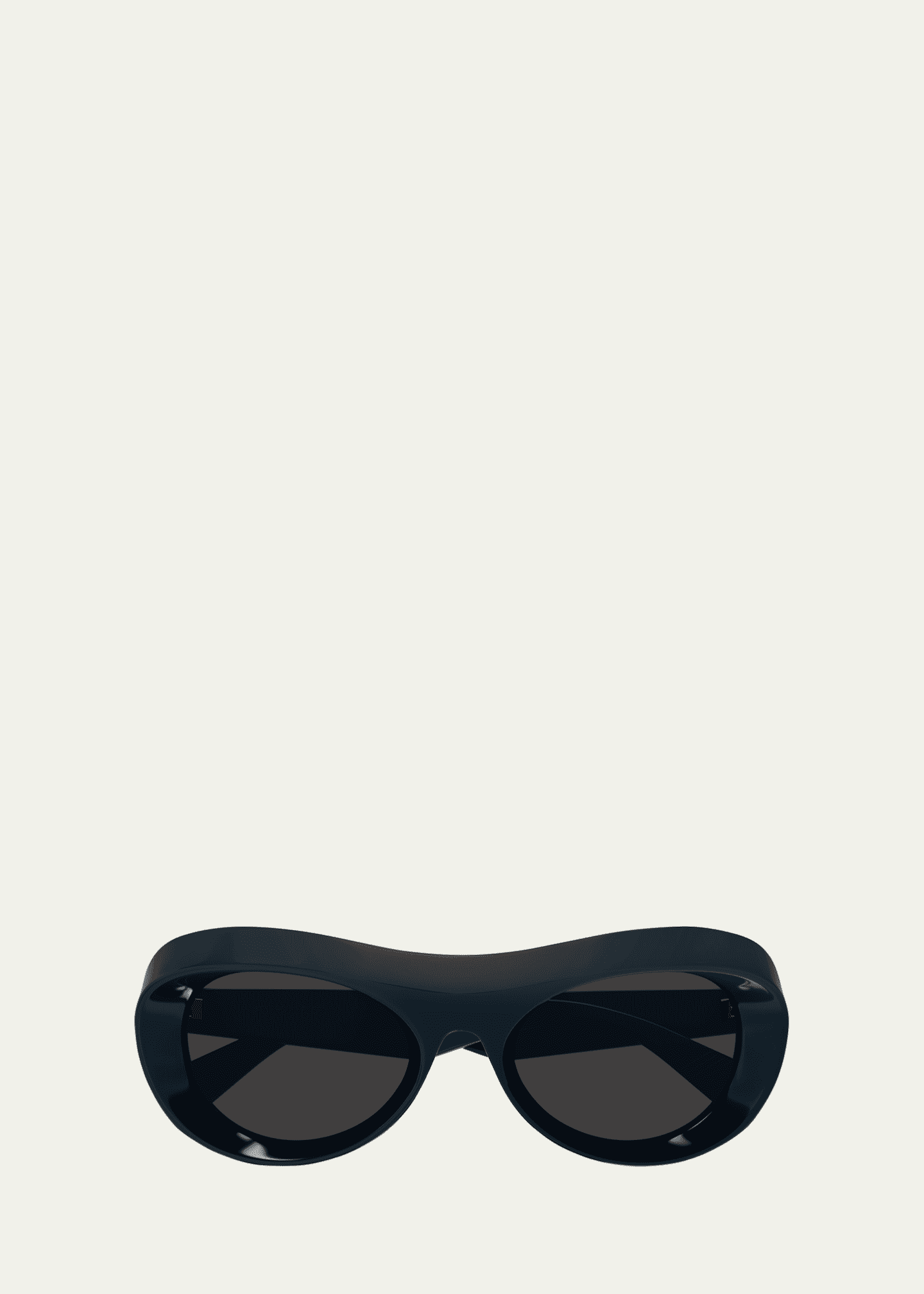 Bottega Veneta Beveled Acetate Oval Sunglasses Image 1 of 2