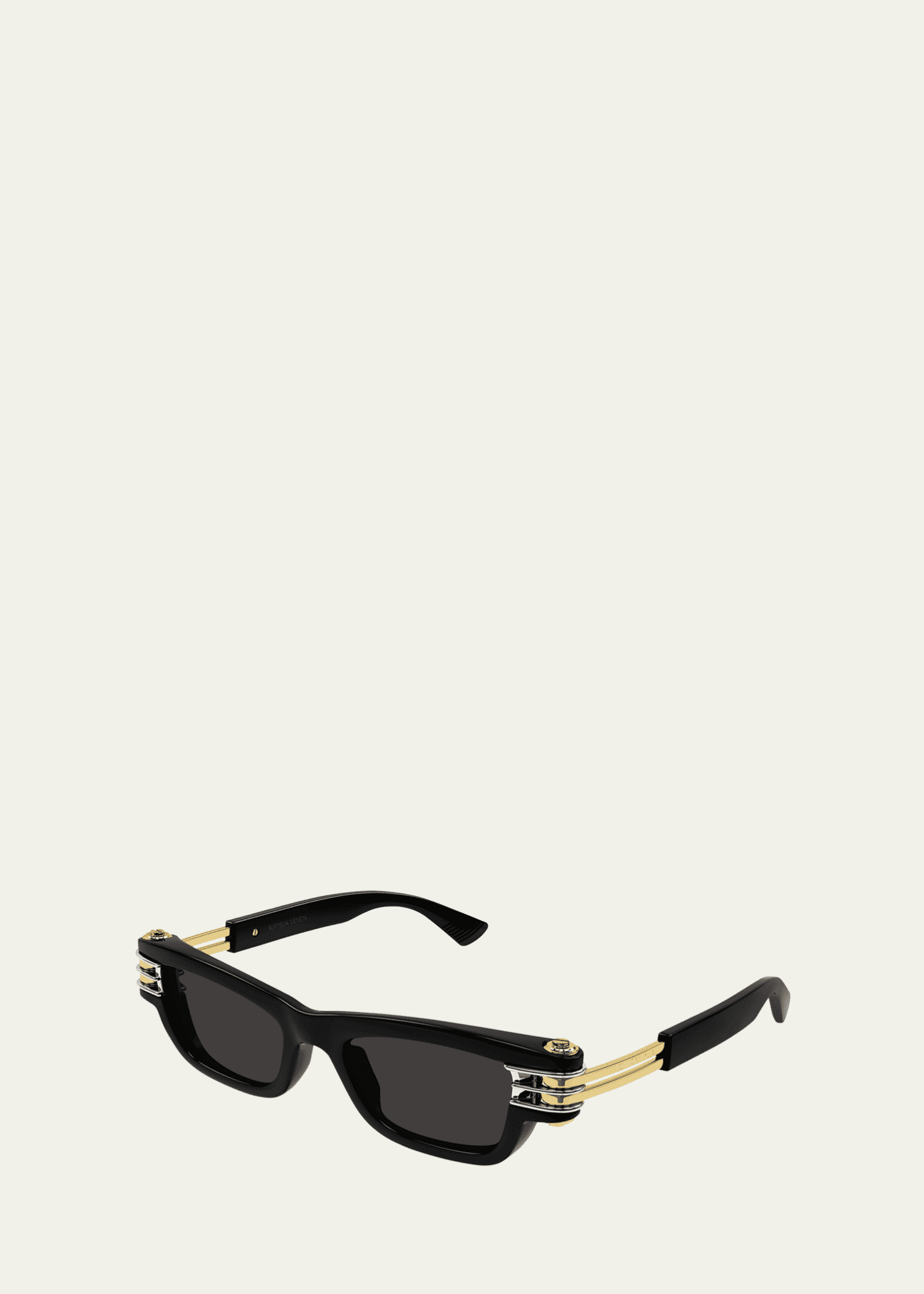 Bottega Veneta Bolt Plastic Rectangle Sunglasses Image 2 of 2
