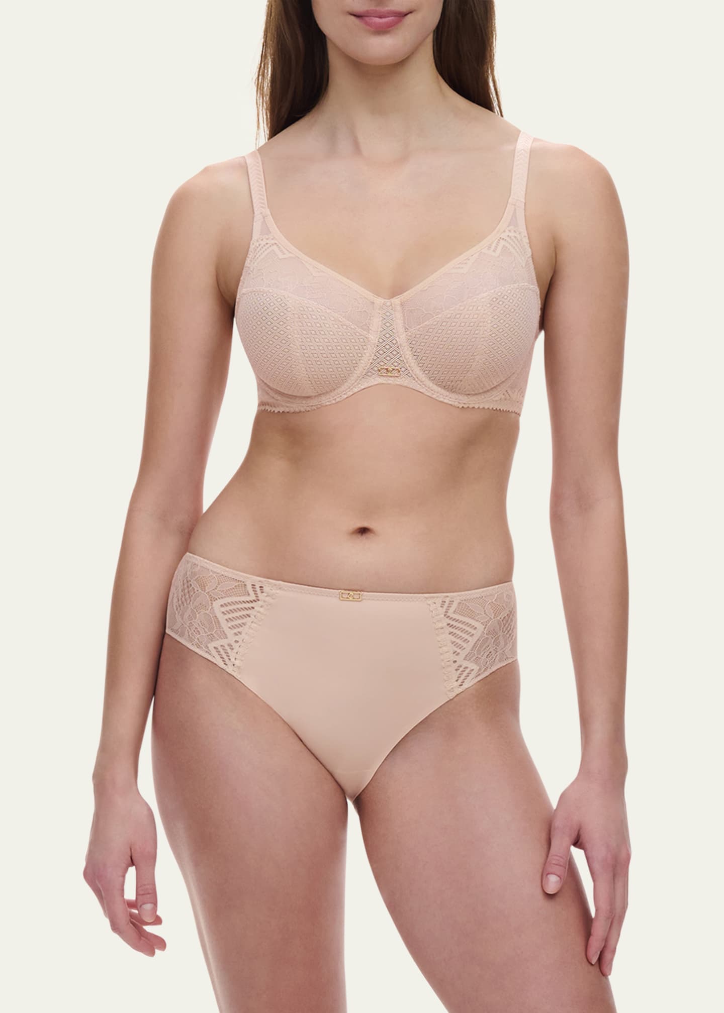 Chantelle Underwire Three-Part Lace Bra Image 2 of 4