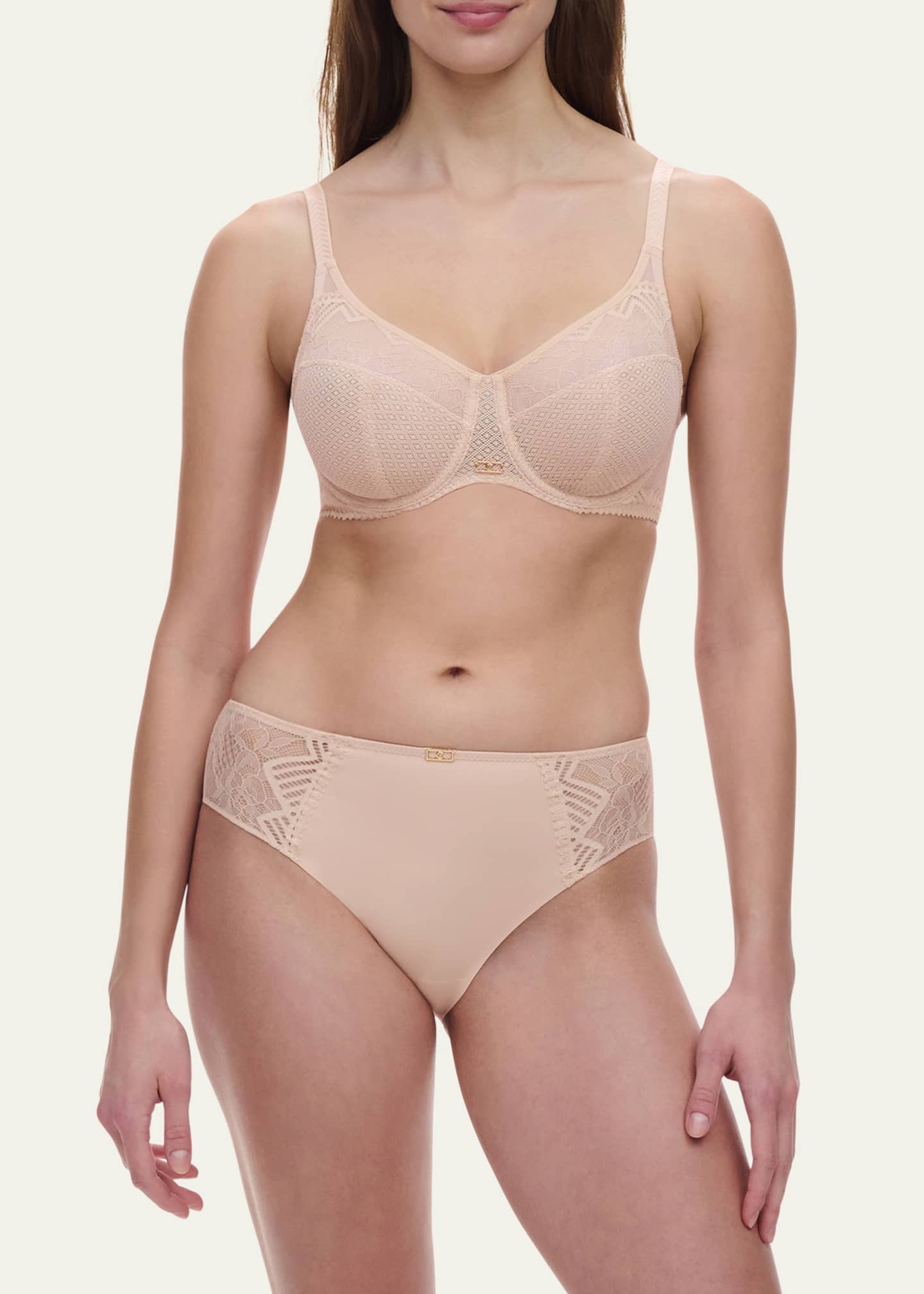 Chantelle Underwire Three-Part Lace Bra Image 2 of 4