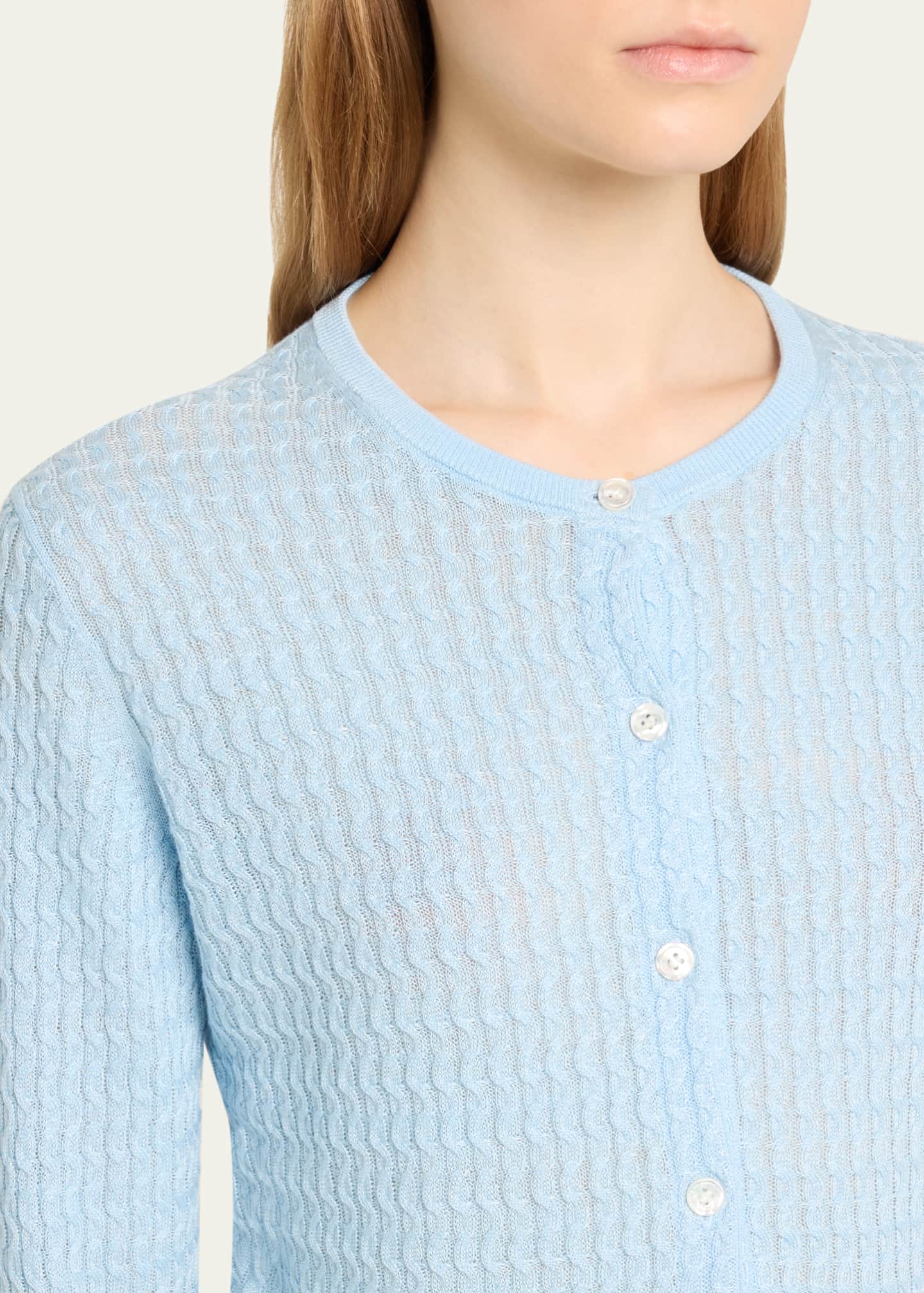 Theory Neo Sag Harbor LinenBlend CableKnit Sweater Bergdorf Goodman