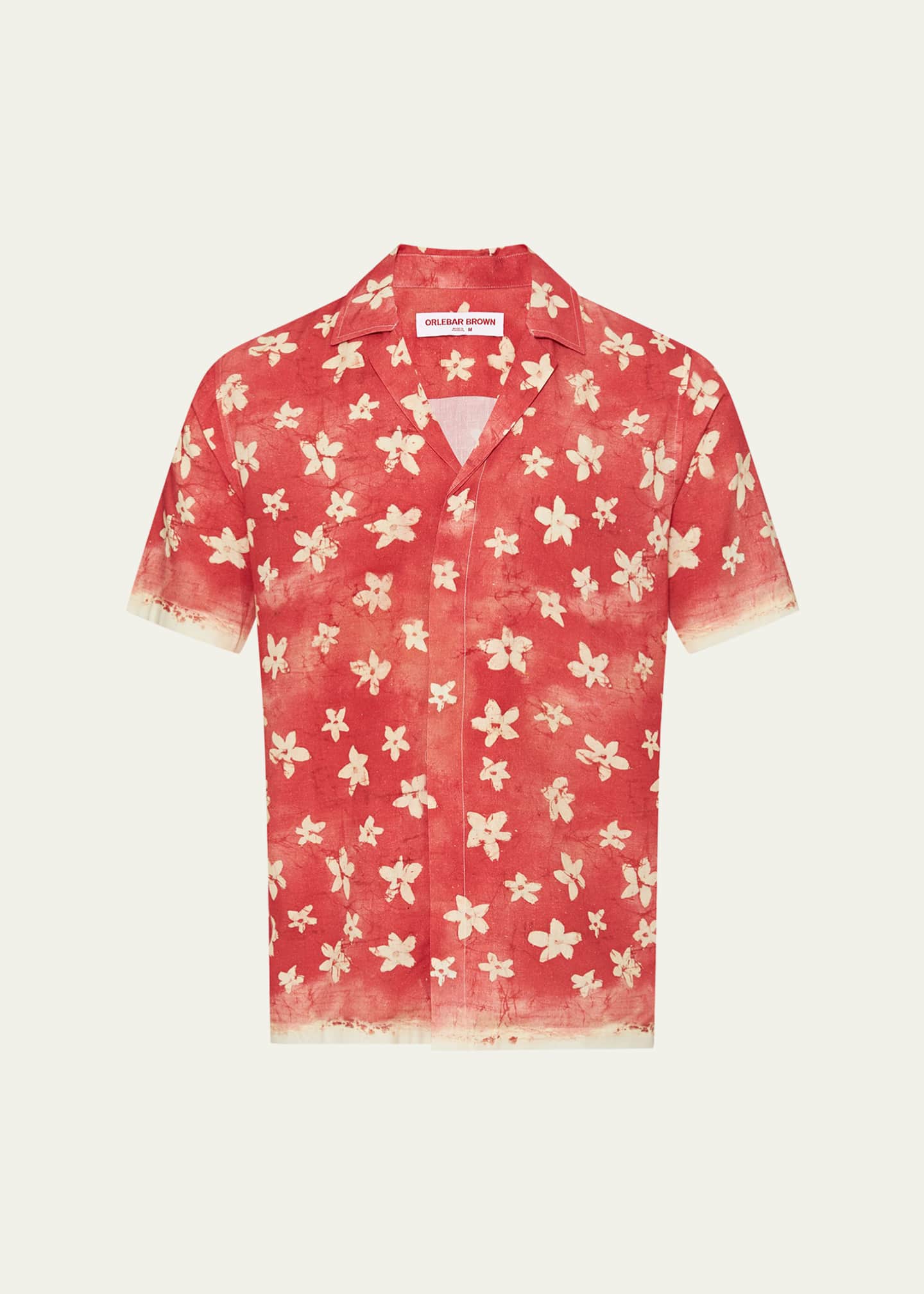 Orlebar Brown Men's Maitan Budding Life Print Camp Shirt Image 1 of 3