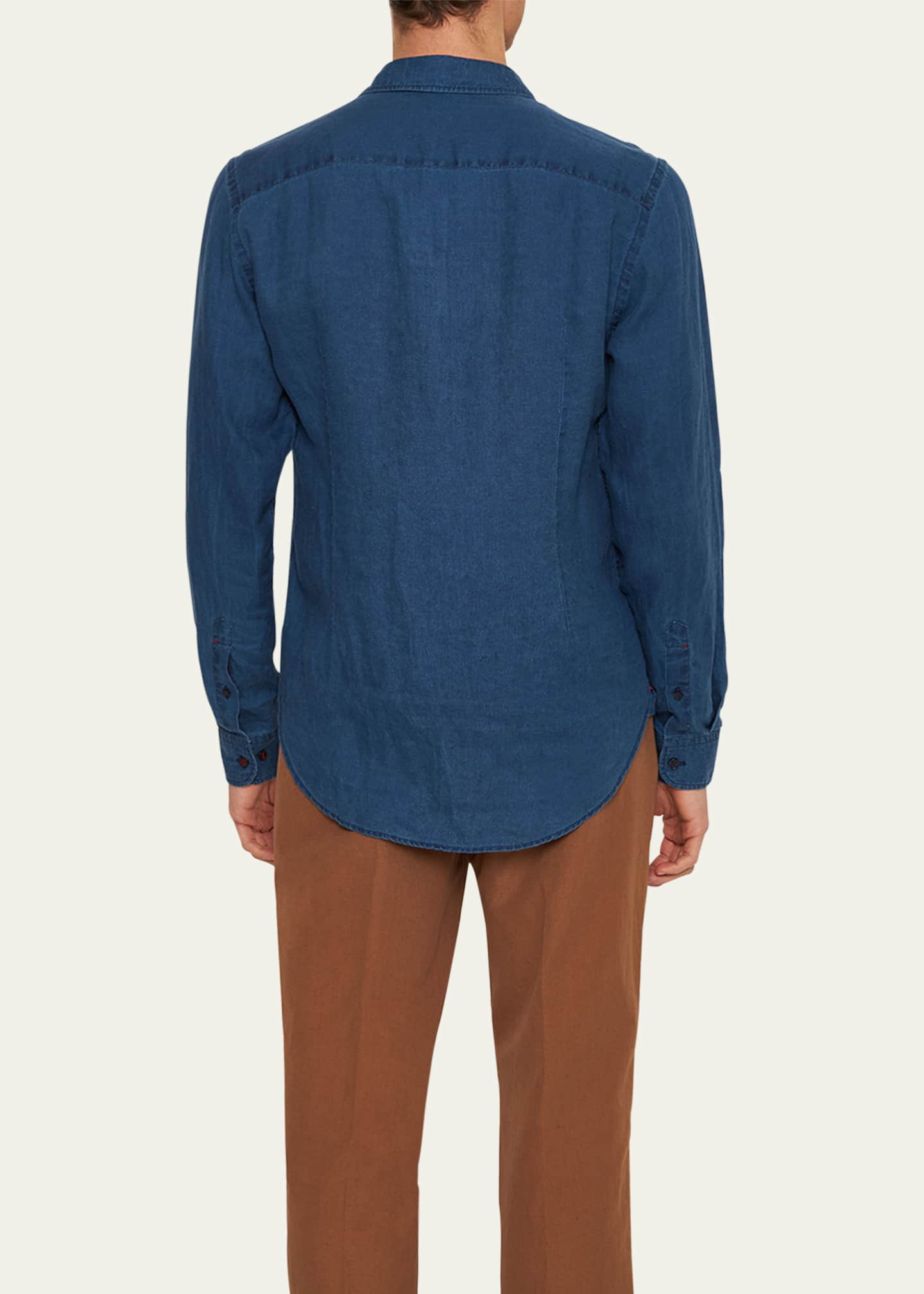 Orlebar Brown Men's Giles Lightweight Linen Sport Shirt Image 3 of 3
