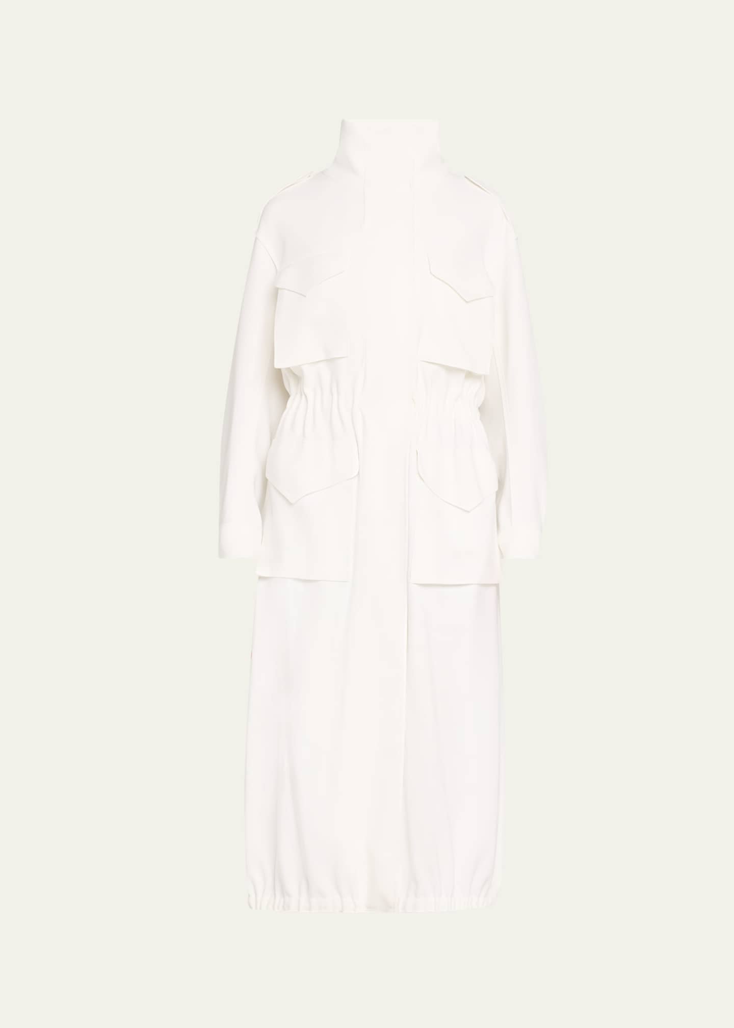 Norma Kamali Bonded Turtle Cargo Coat Image 1 of 5