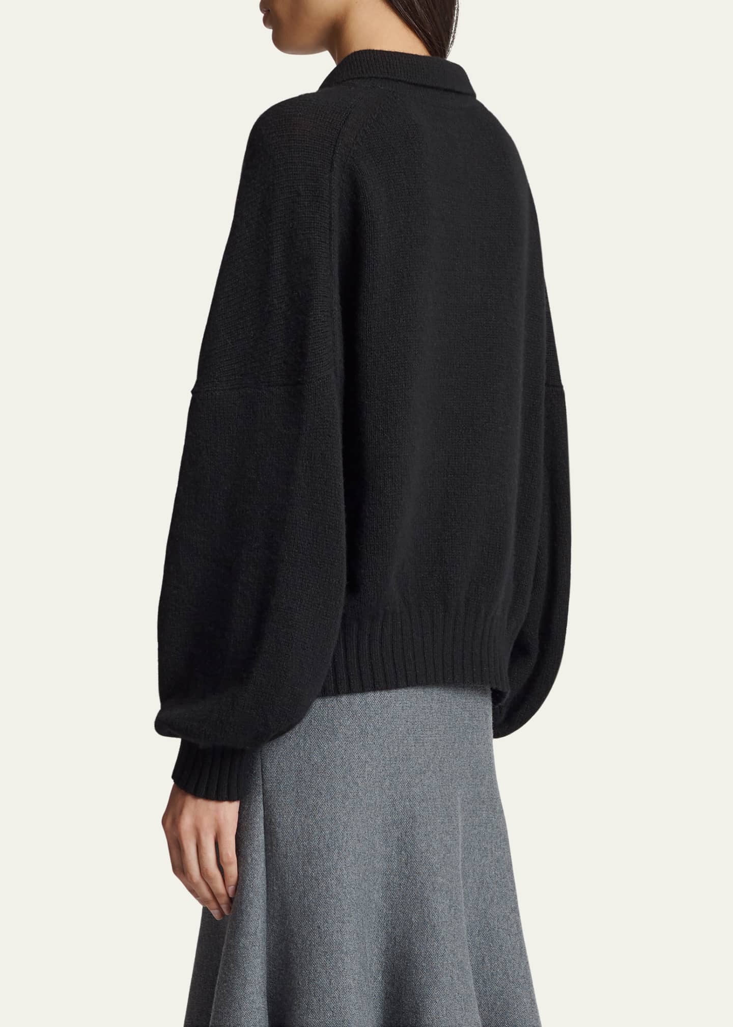 Khaite Rene Polo Cashmere Sweater Image 3 of 5