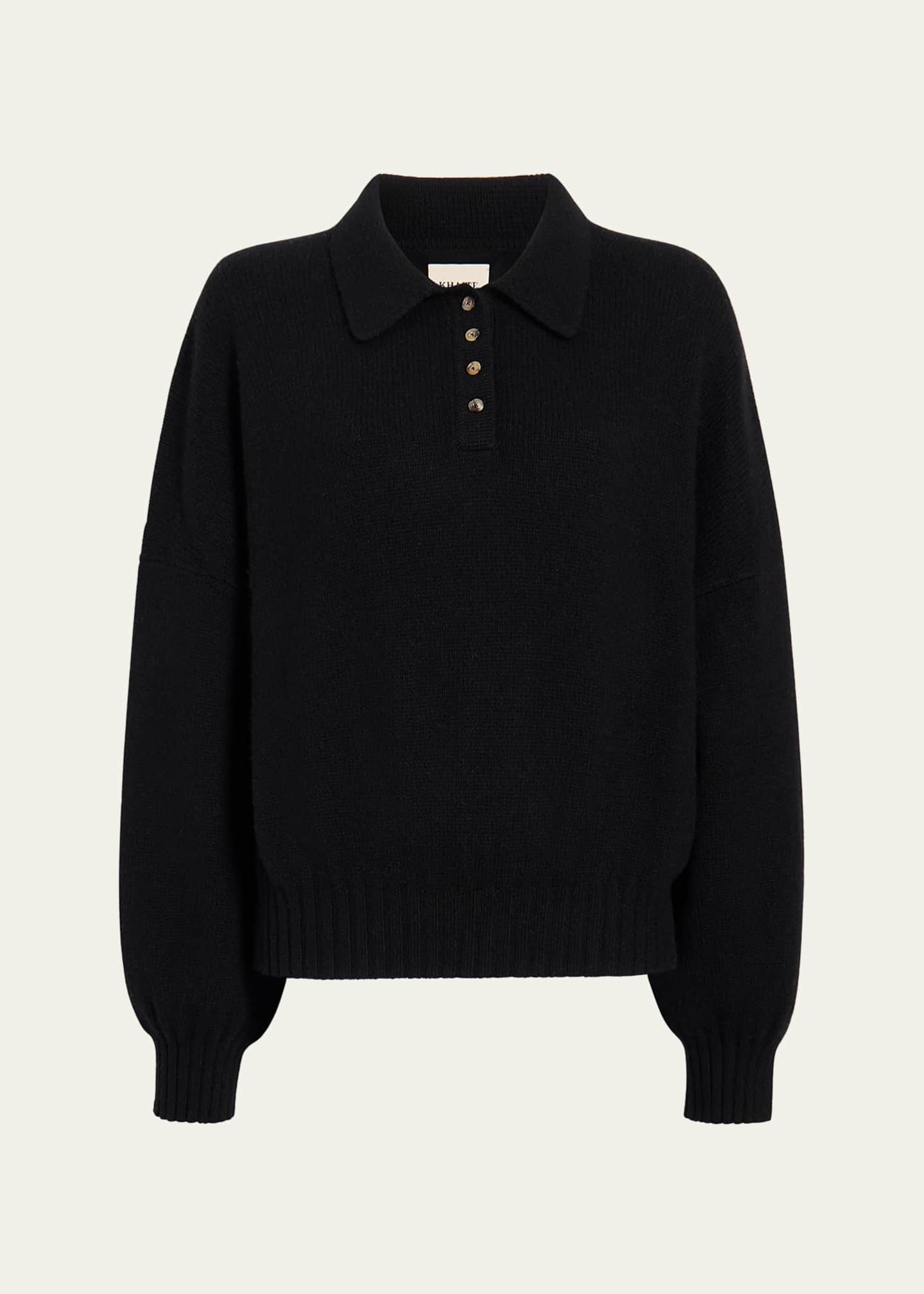 Khaite Rene Polo Cashmere Sweater Image 1 of 5