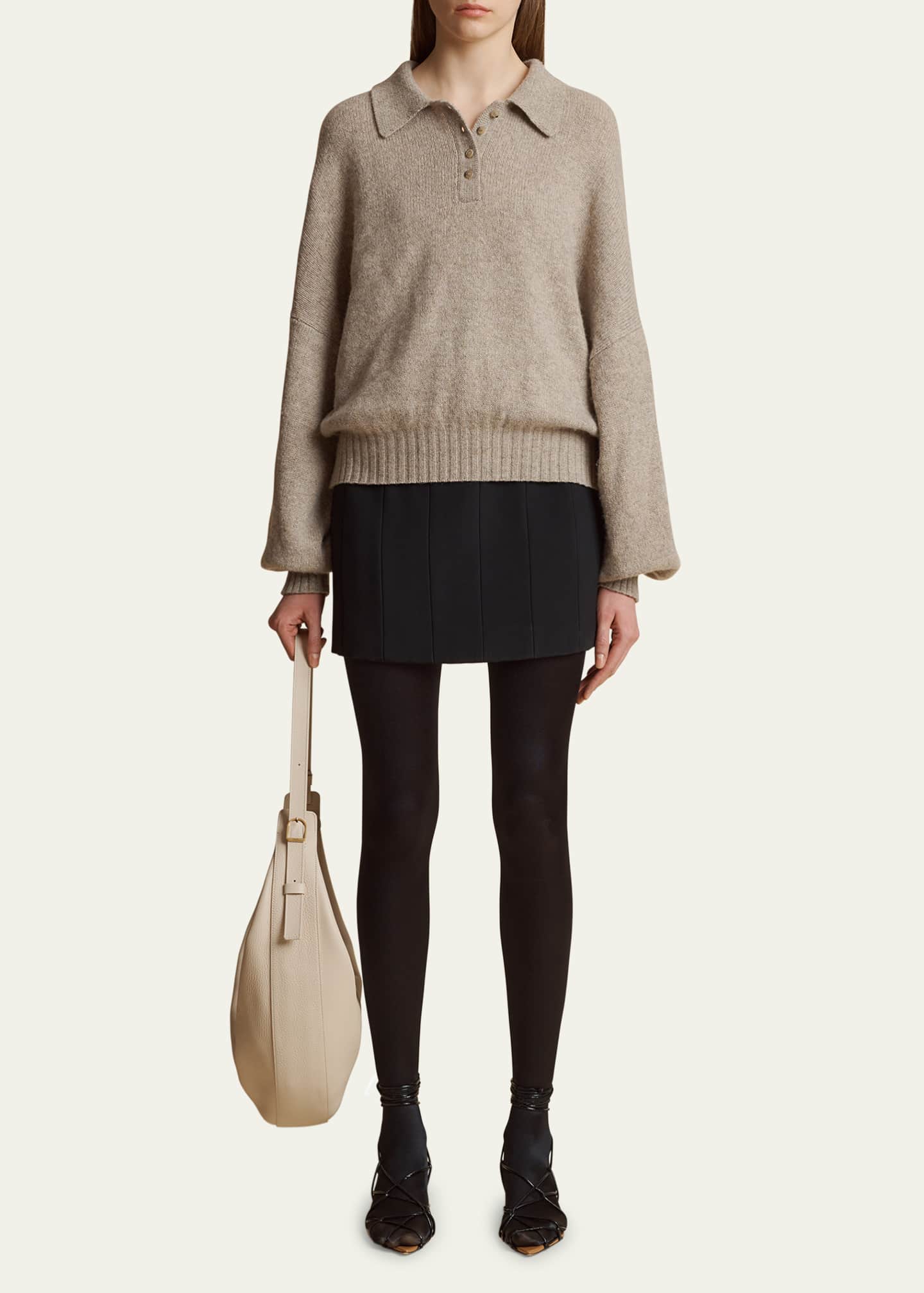 Khaite Rene Polo Cashmere Sweater Image 2 of 5