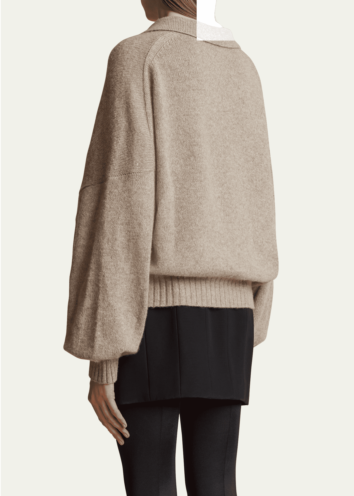 Khaite Rene Polo Cashmere Sweater Image 3 of 5